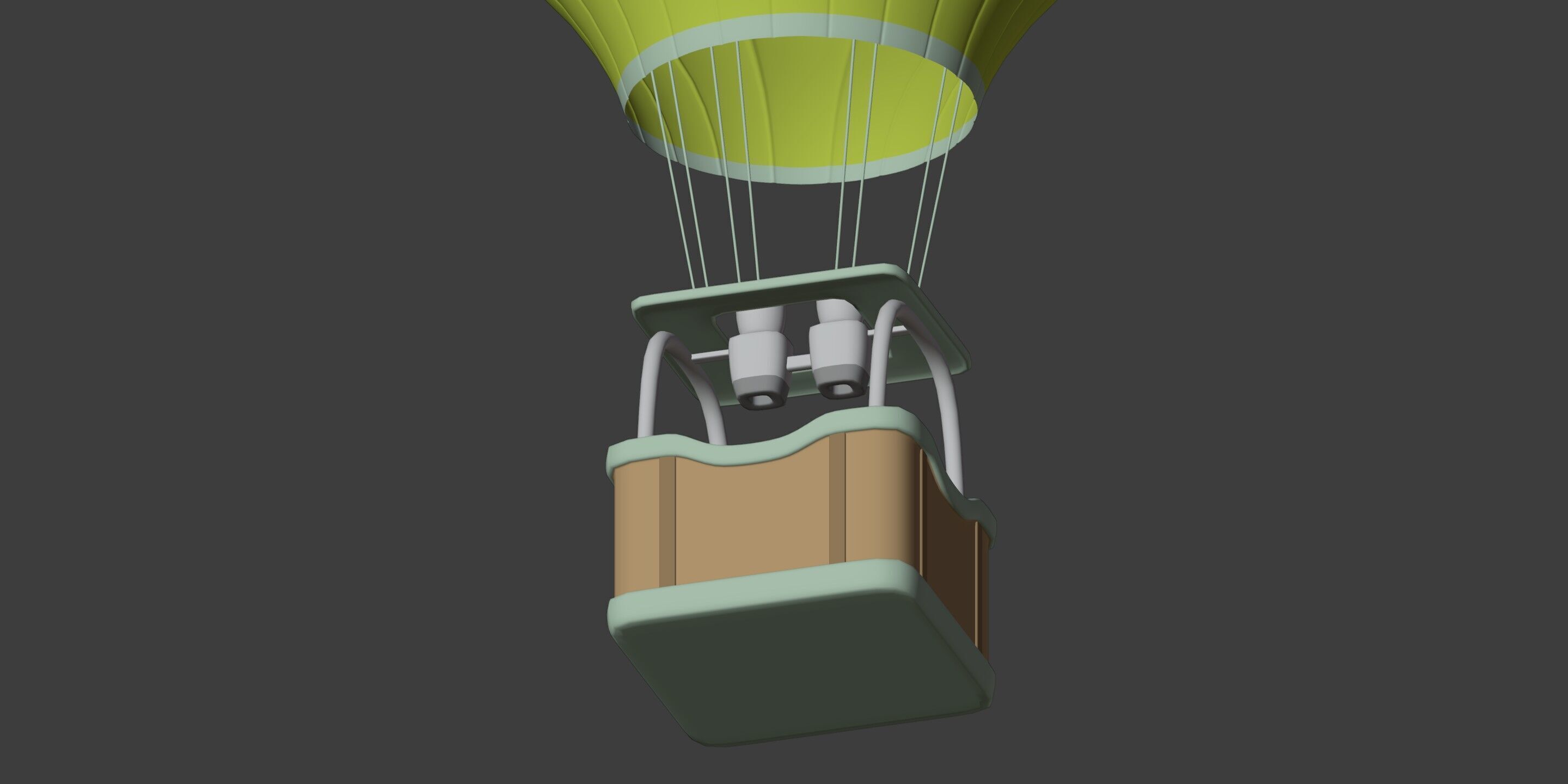 Hot Air Balloons Low-poly 3D model_9