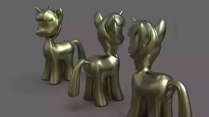 Unicorn stylized toy 3D model
