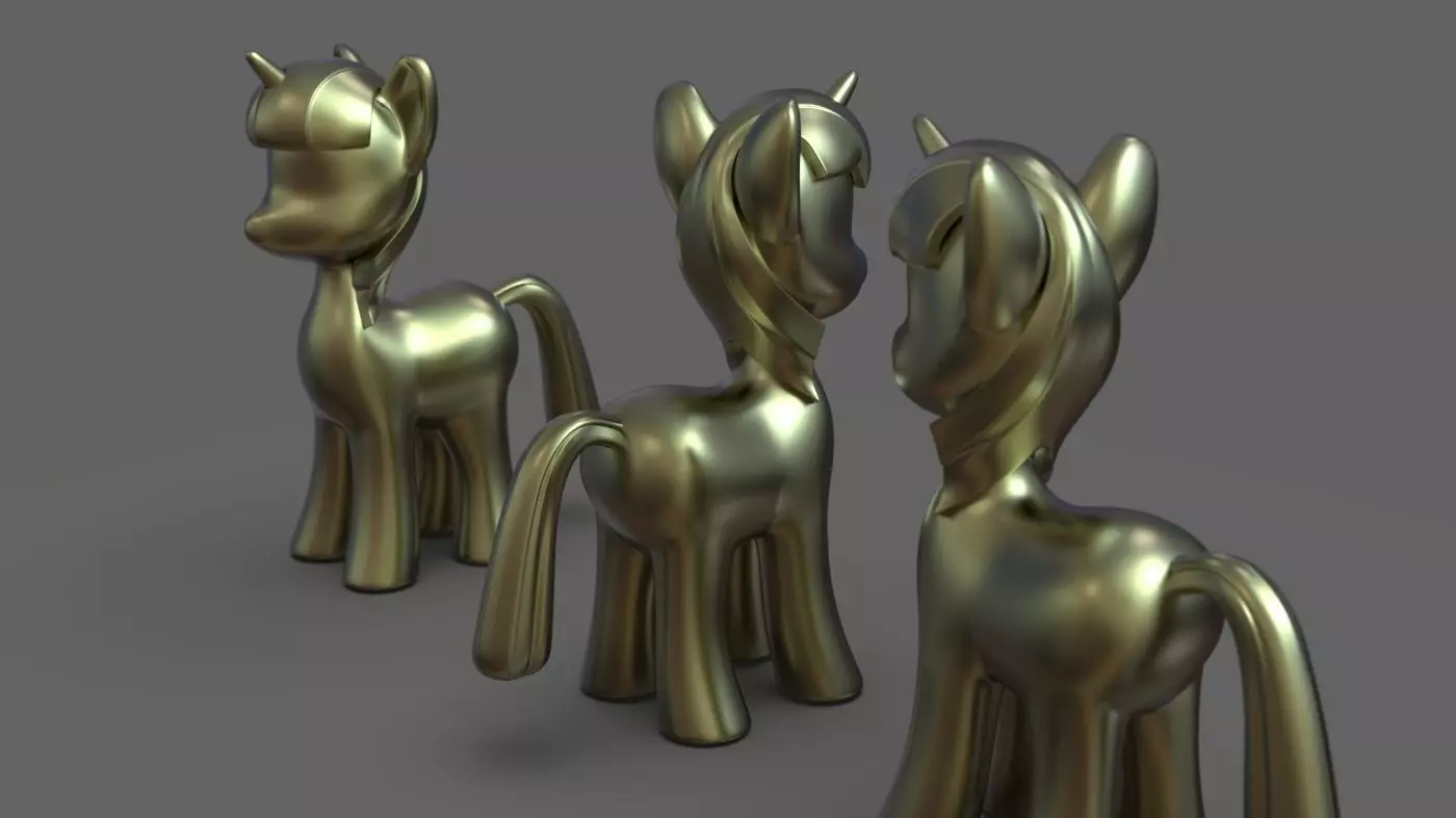 Unicorn stylized toy 3D model_0