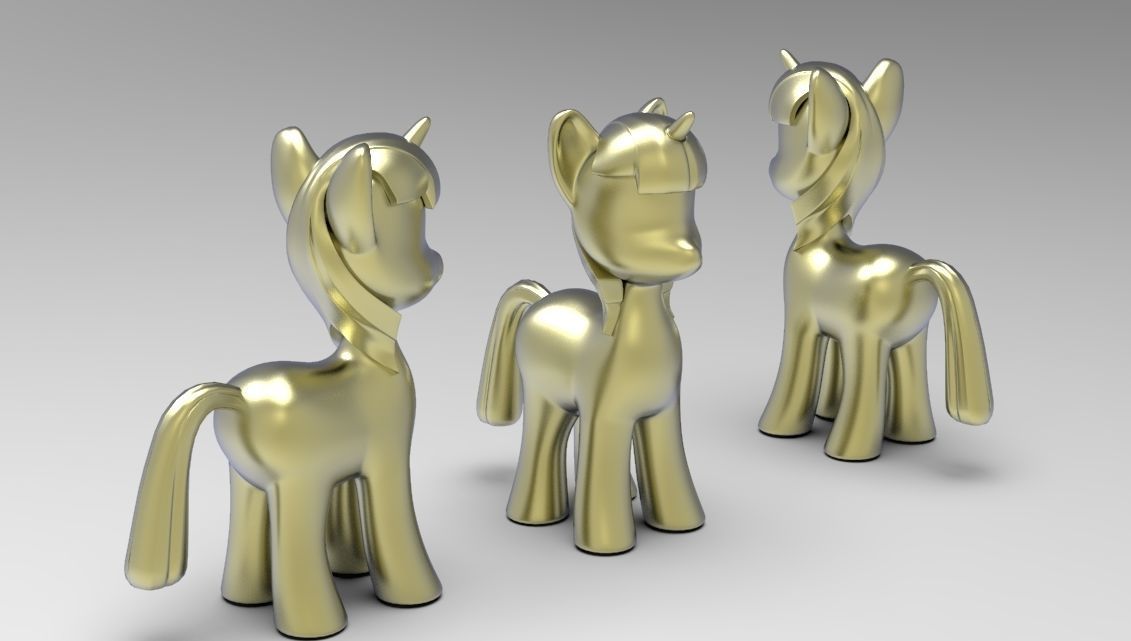 Unicorn stylized toy 3D model_1