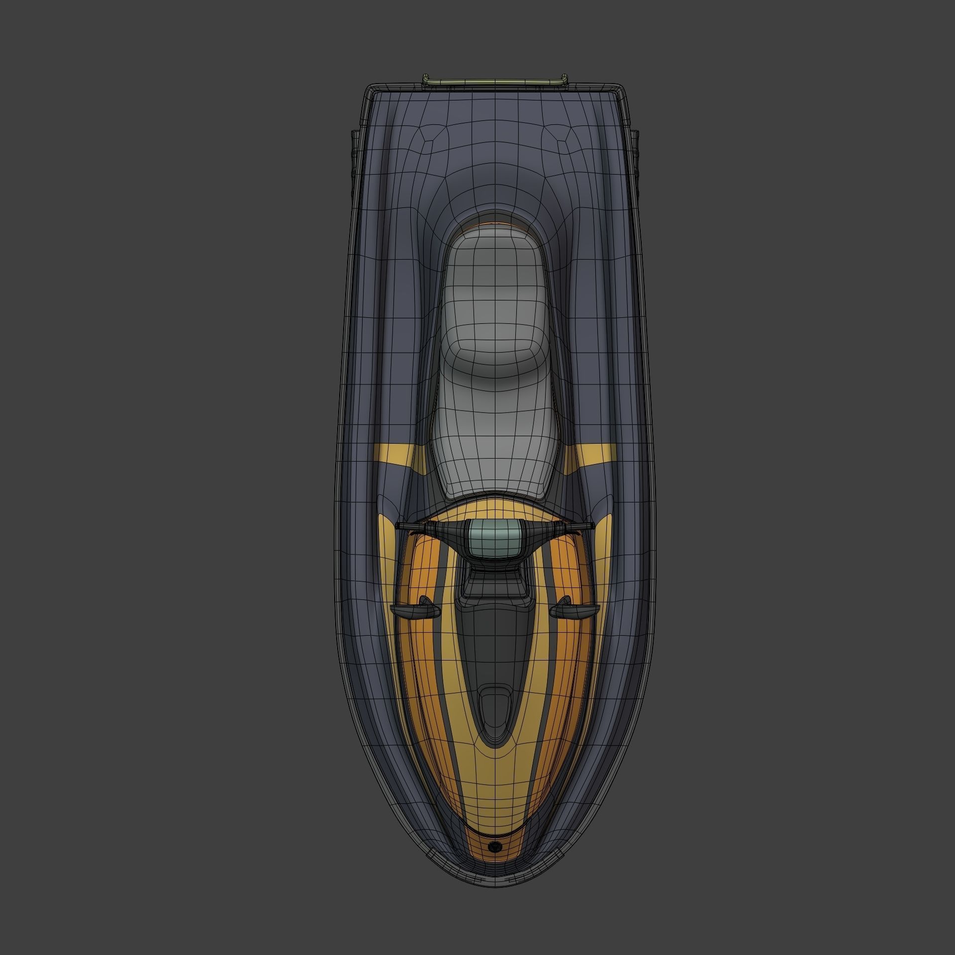 Generic Jetski - Jet ski -- Original Design Low-poly 3D model_14