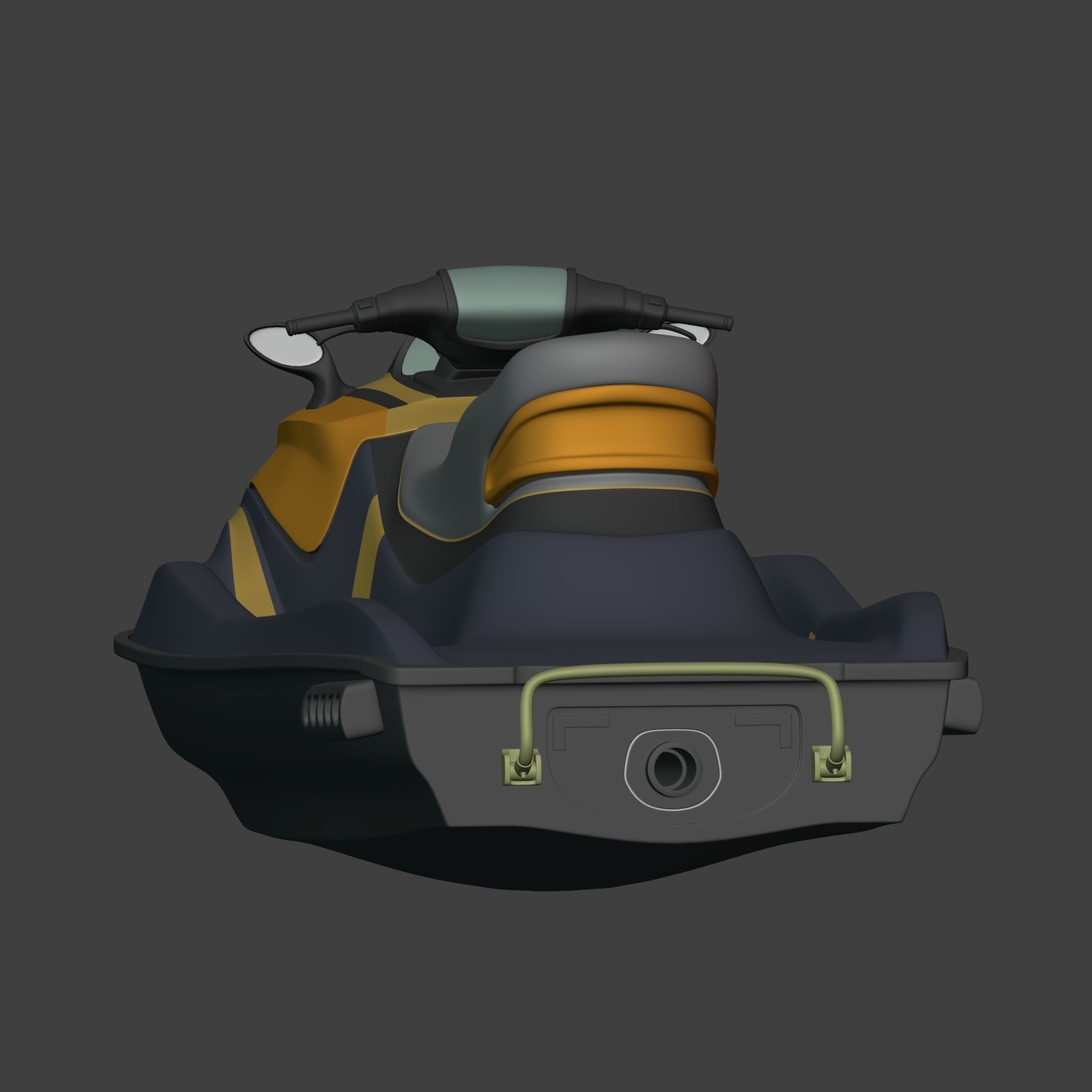 Generic Jetski - Jet ski -- Original Design Low-poly 3D model_17
