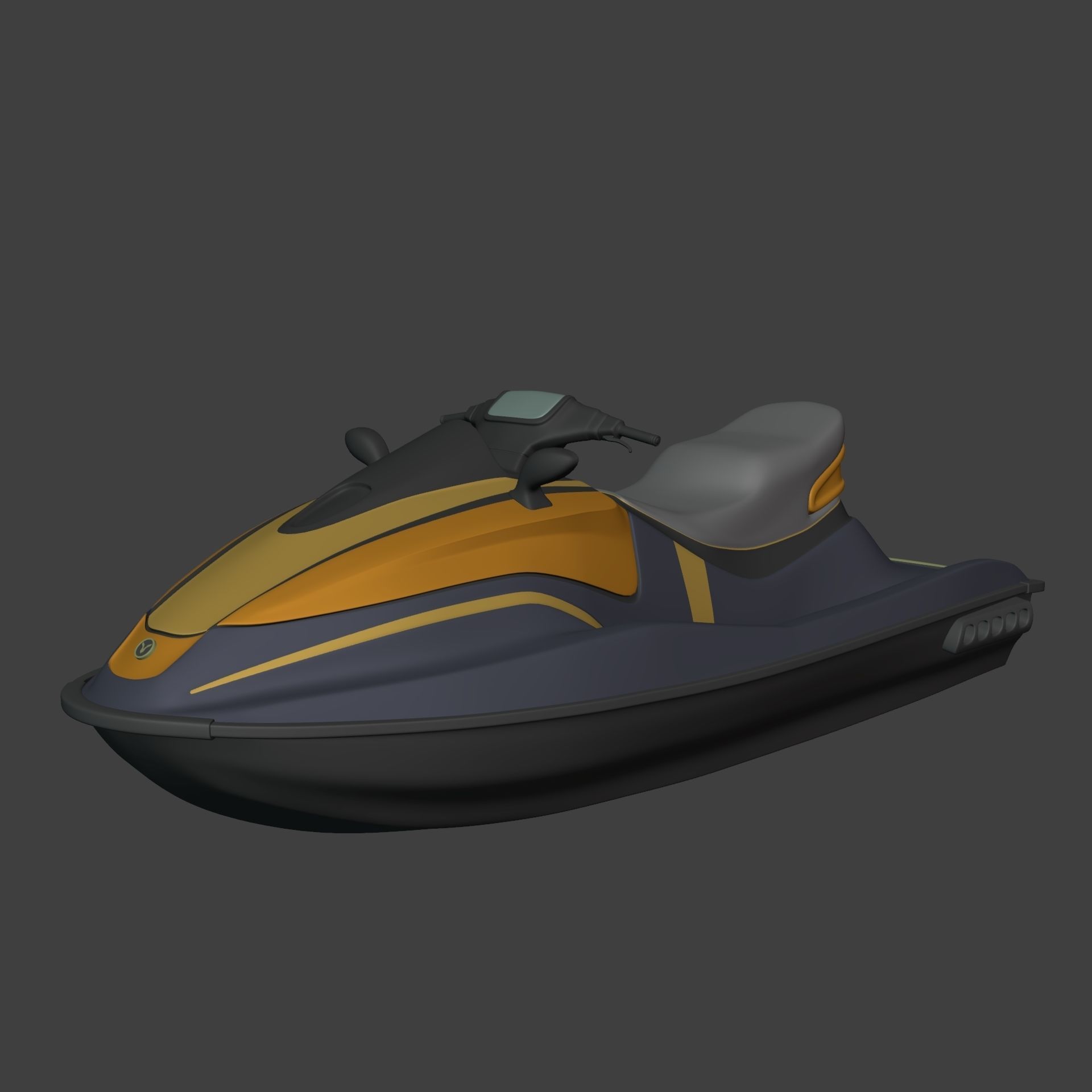 Generic Jetski - Jet ski -- Original Design Low-poly 3D model_2