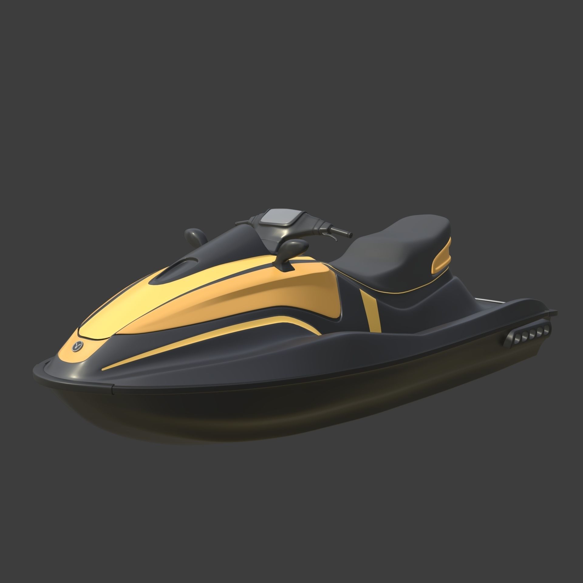 Generic Jetski - Jet ski -- Original Design Low-poly 3D model_1