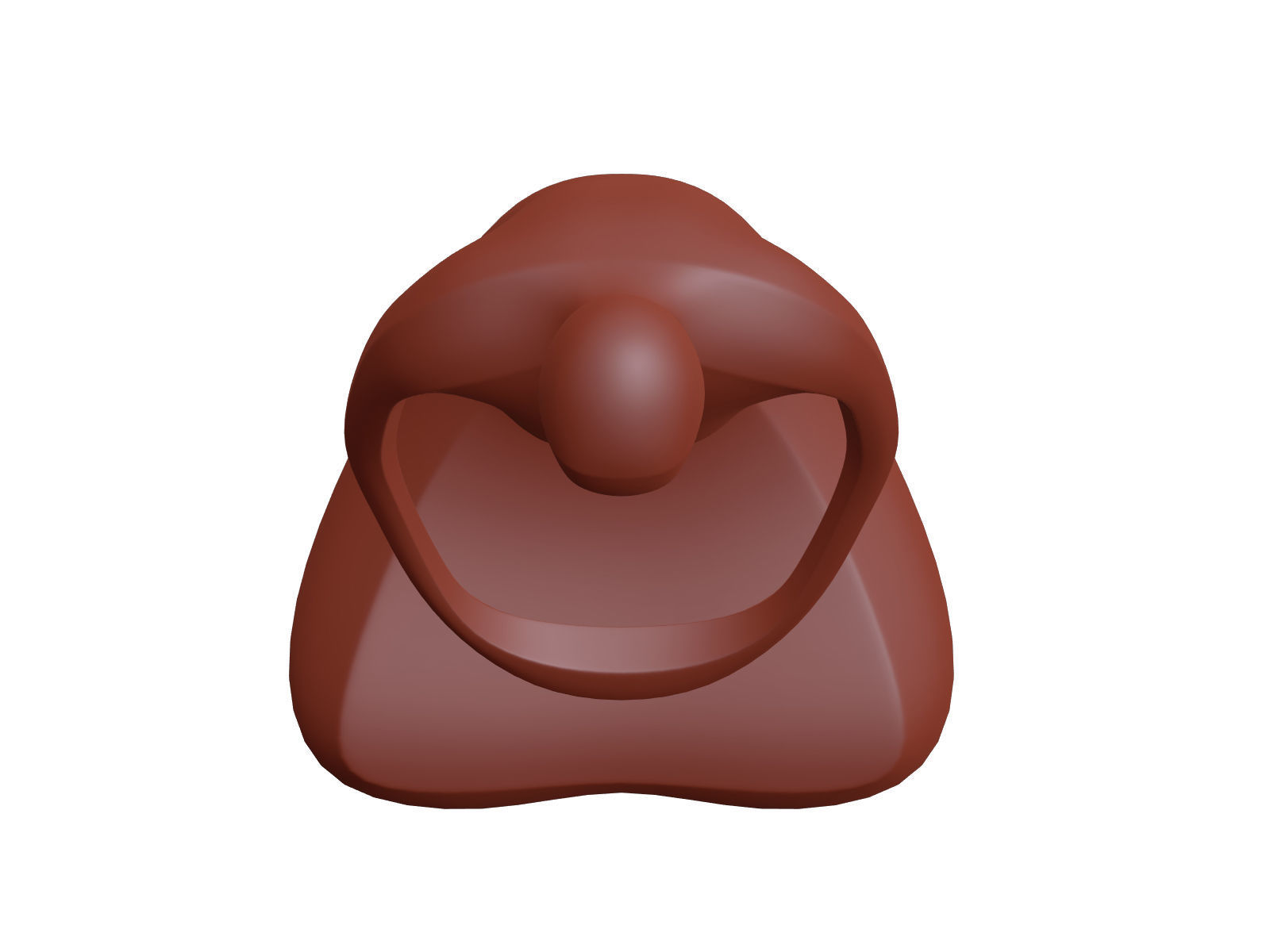 Abstract Meditation Woman Figurine Low-poly 3D model_10