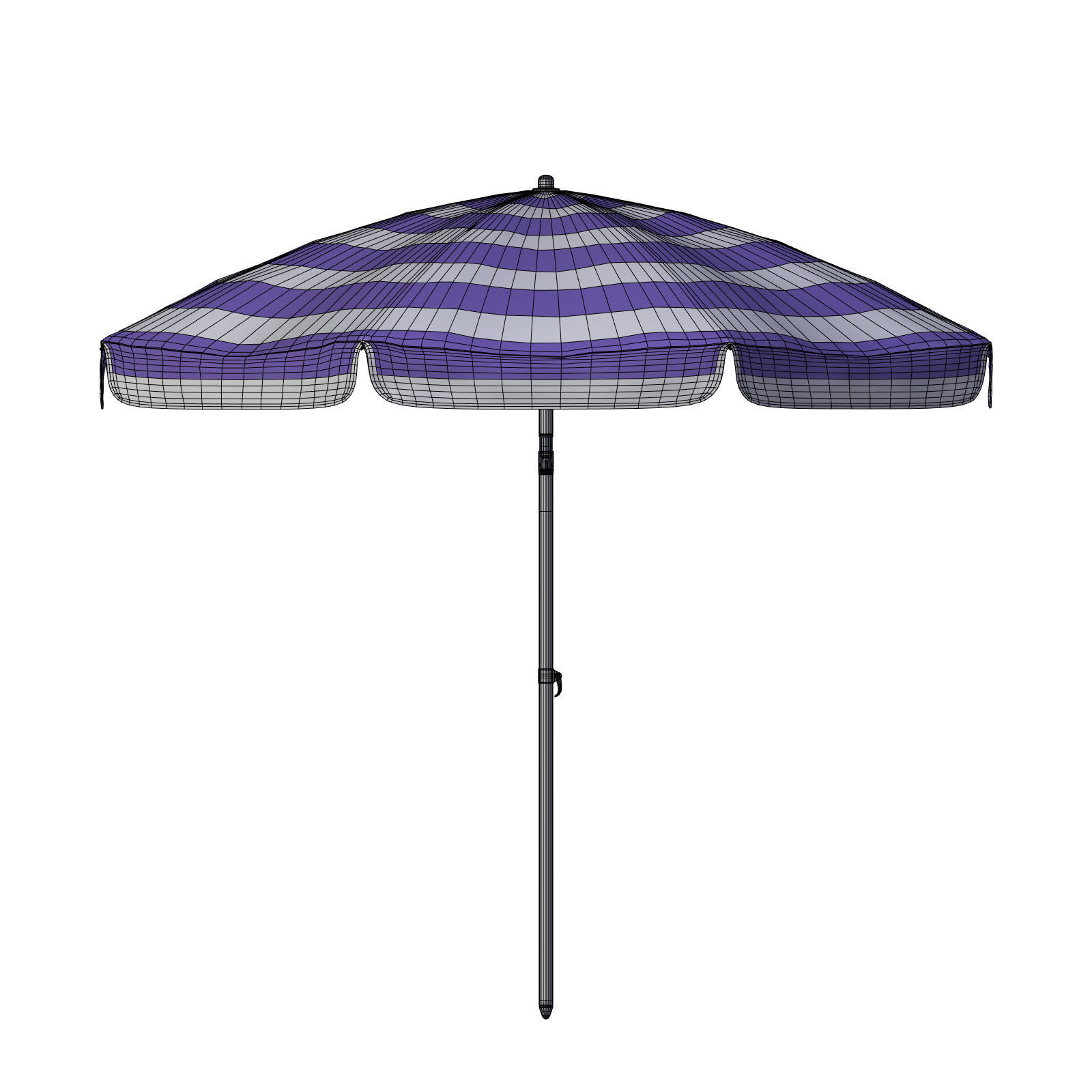 Beach Parasol - Umbrella  3D model_3