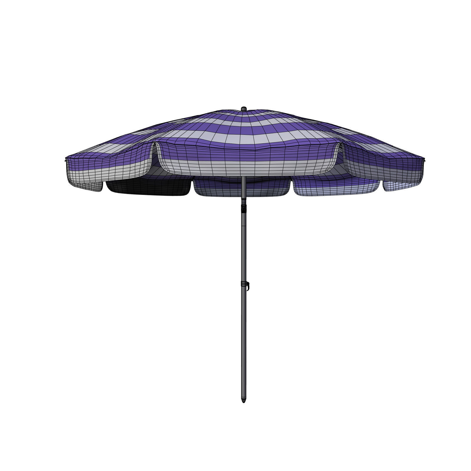 Beach Parasol - Umbrella  3D model_4