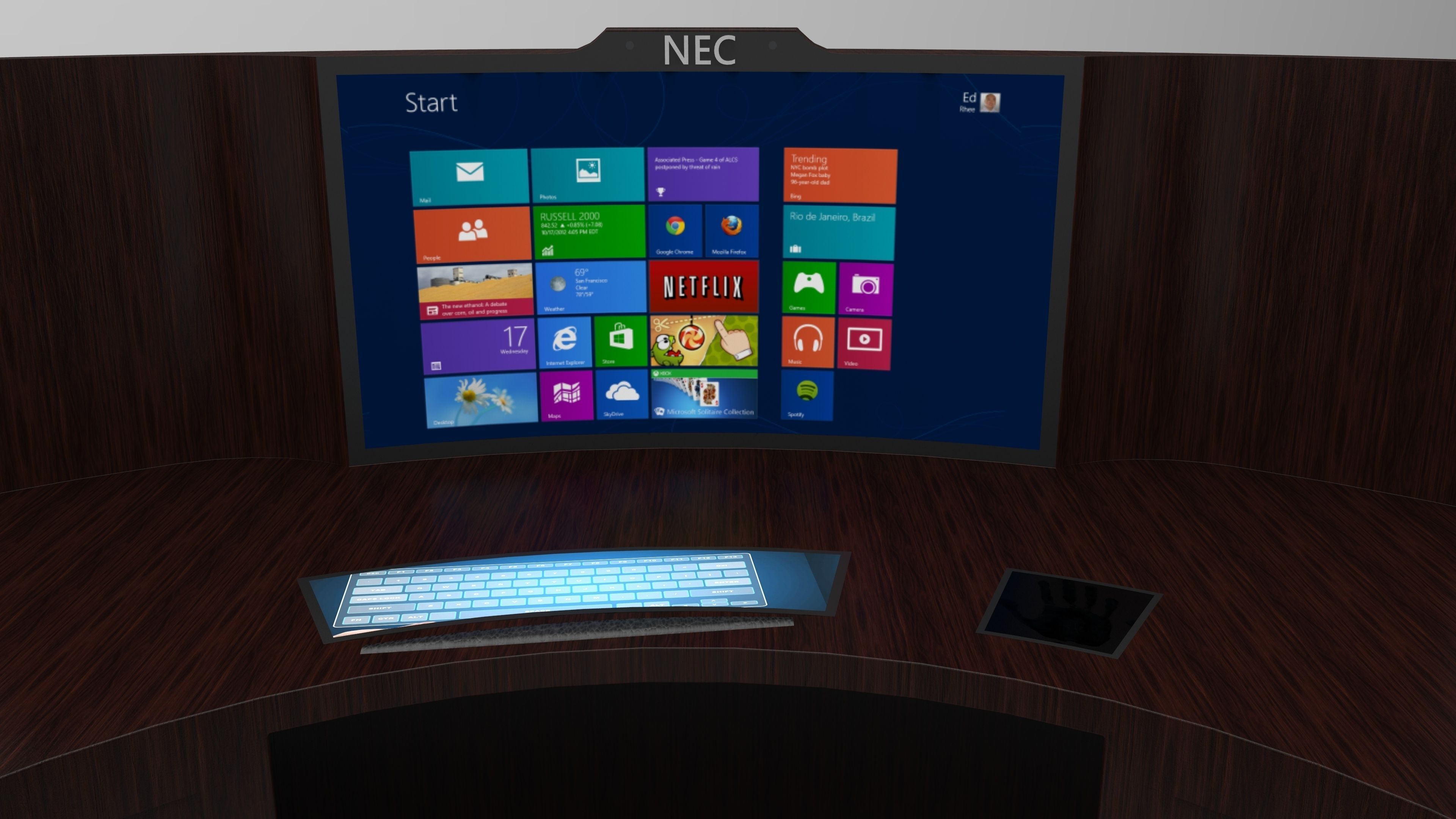 pc table 8 3D model_4