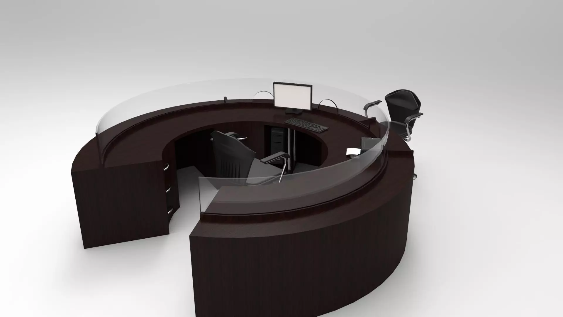 pc table 7 it is specially designed for bank or post office Free 3D model