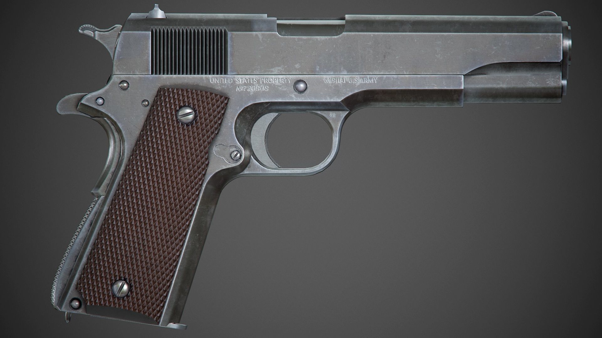 3D model Colt M1911 A1 - PBR Game-Ready VR / AR / low-poly | CGTrader