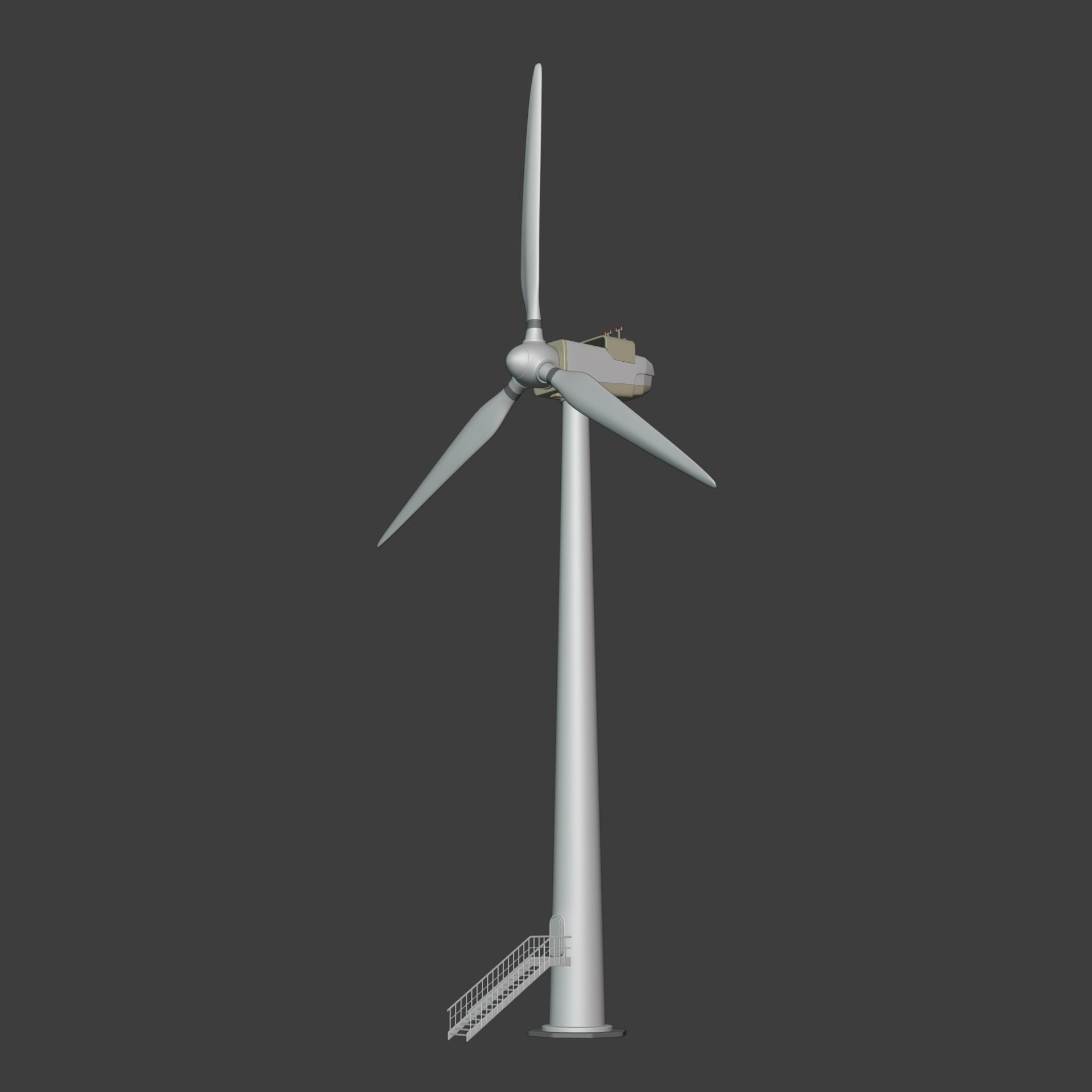 Generic Wind Turbine Low-poly 3D model_1