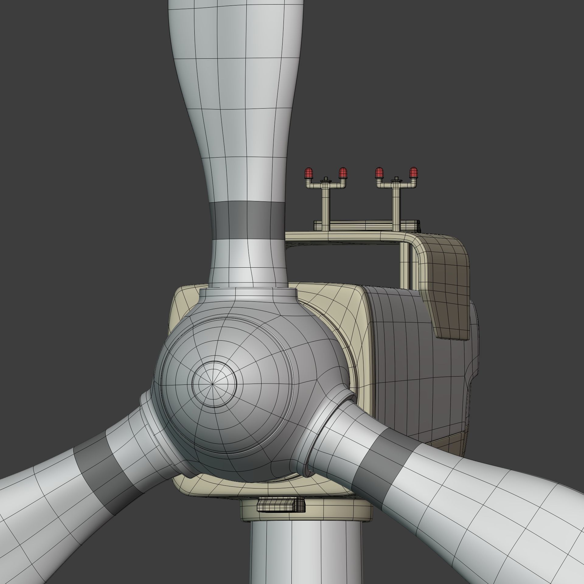 Generic Wind Turbine Low-poly 3D model_12
