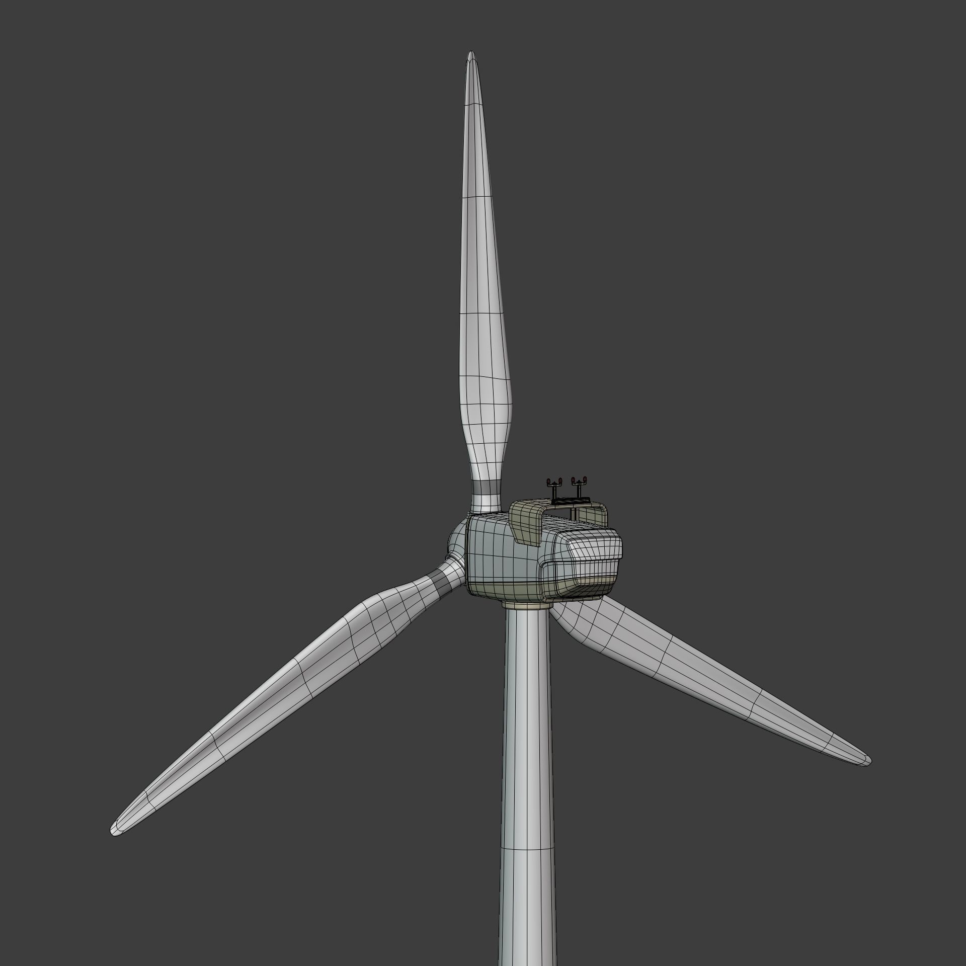 Generic Wind Turbine Low-poly 3D model_14