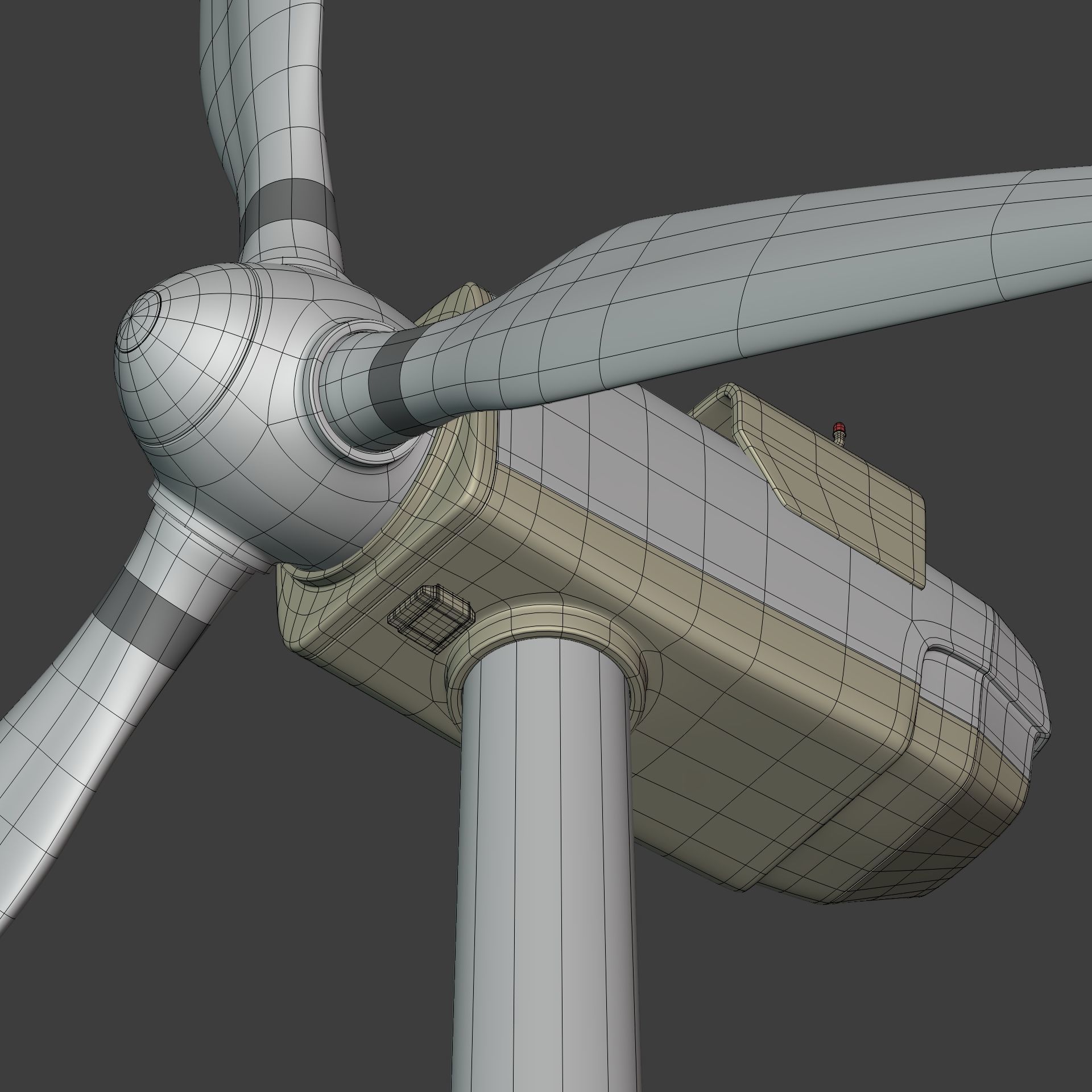 Generic Wind Turbine Low-poly 3D model_22
