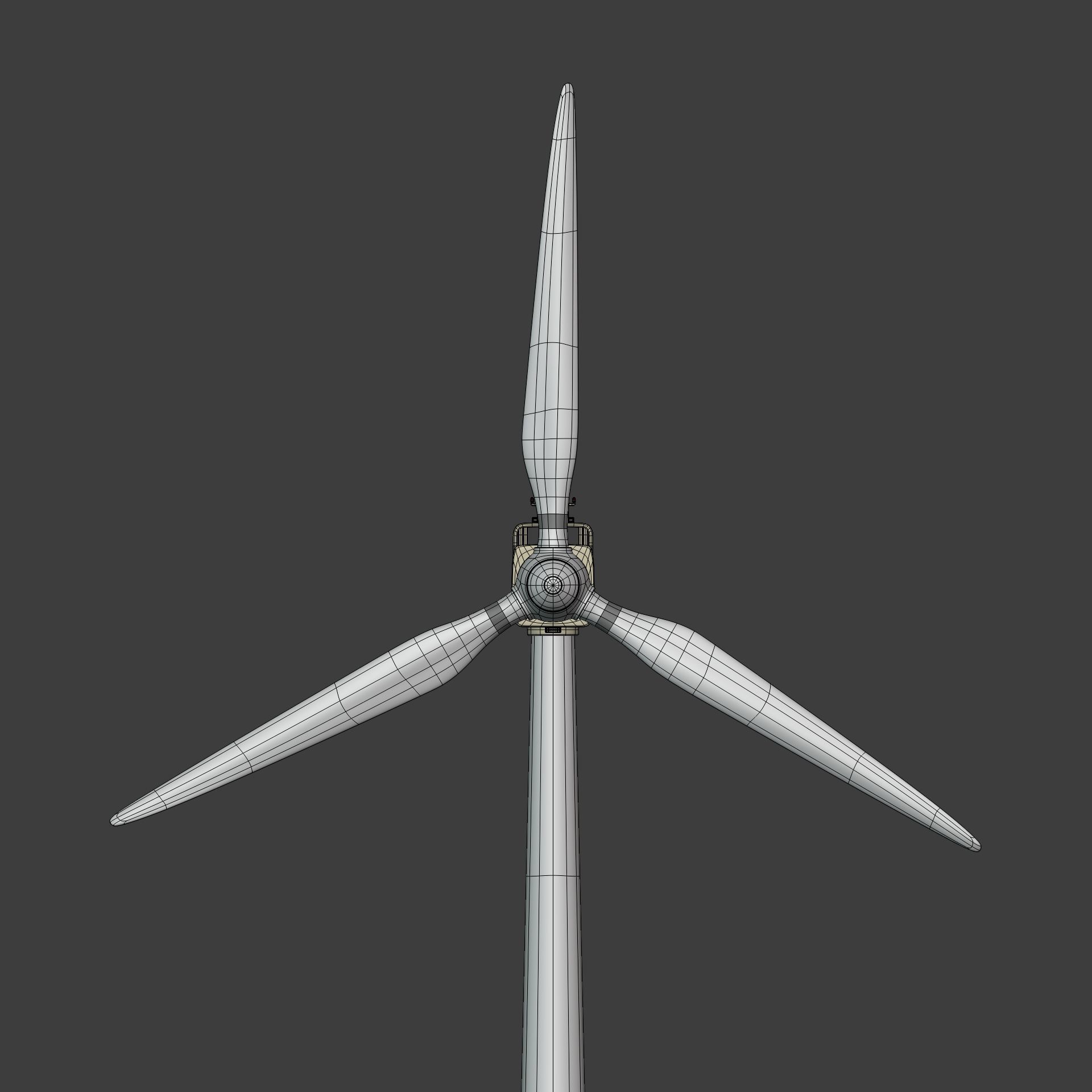 Generic Wind Turbine Low-poly 3D model_8