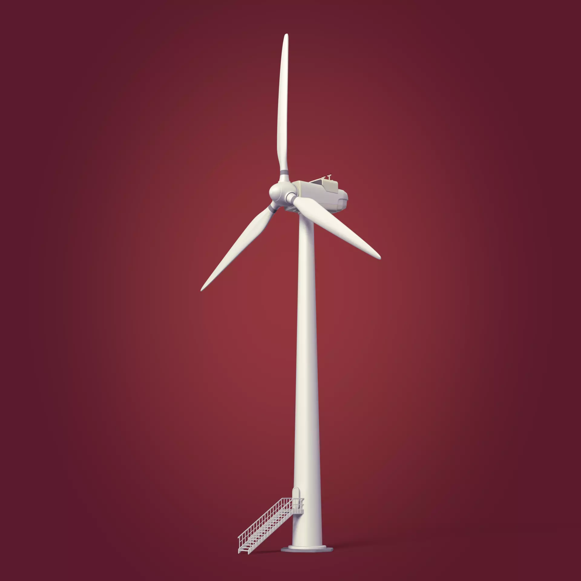 Generic Wind Turbine Low-poly 3D model_0