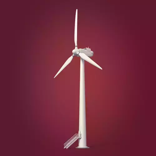 Generic Wind Turbine Low-poly 3D model