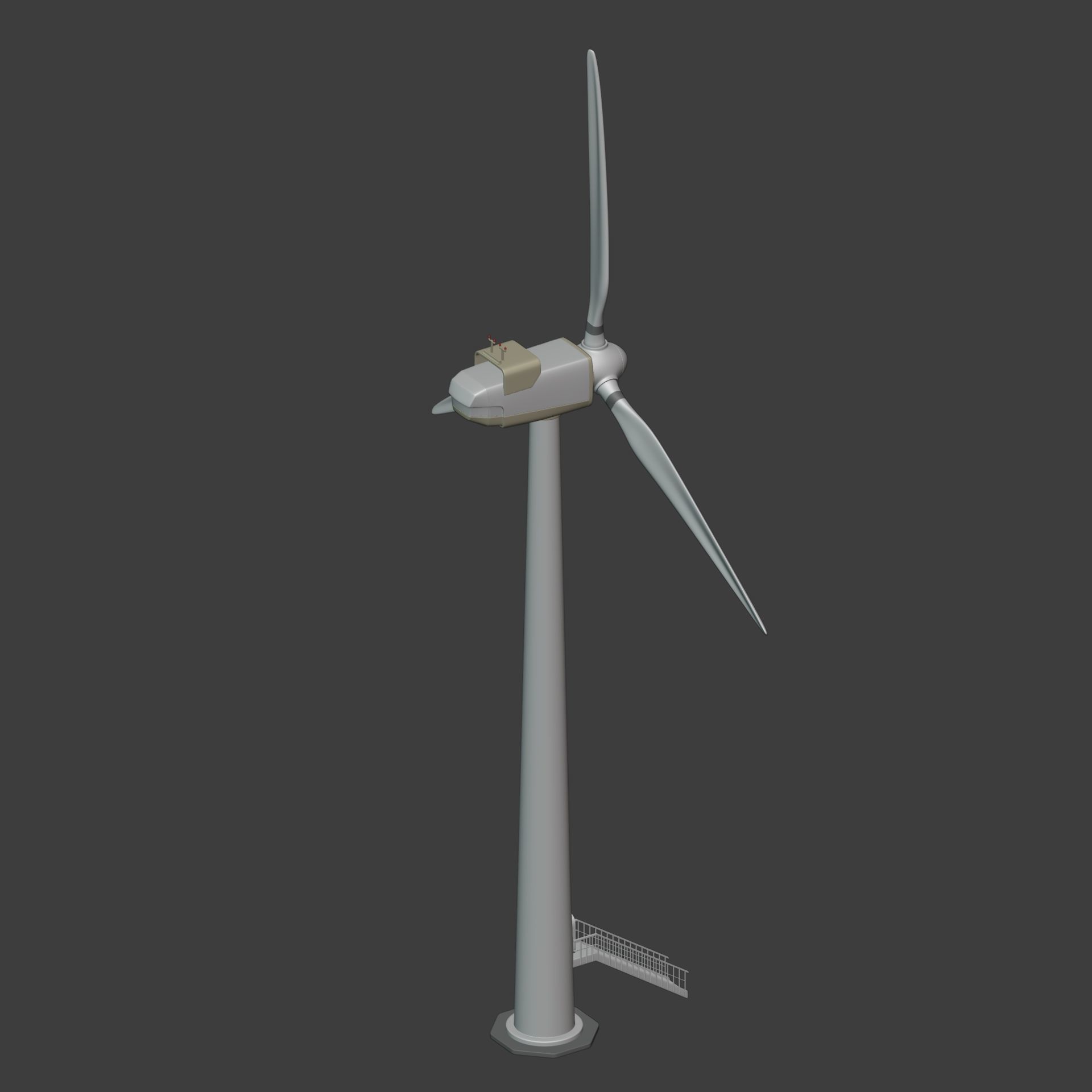 Generic Wind Turbine Low-poly 3D model_15