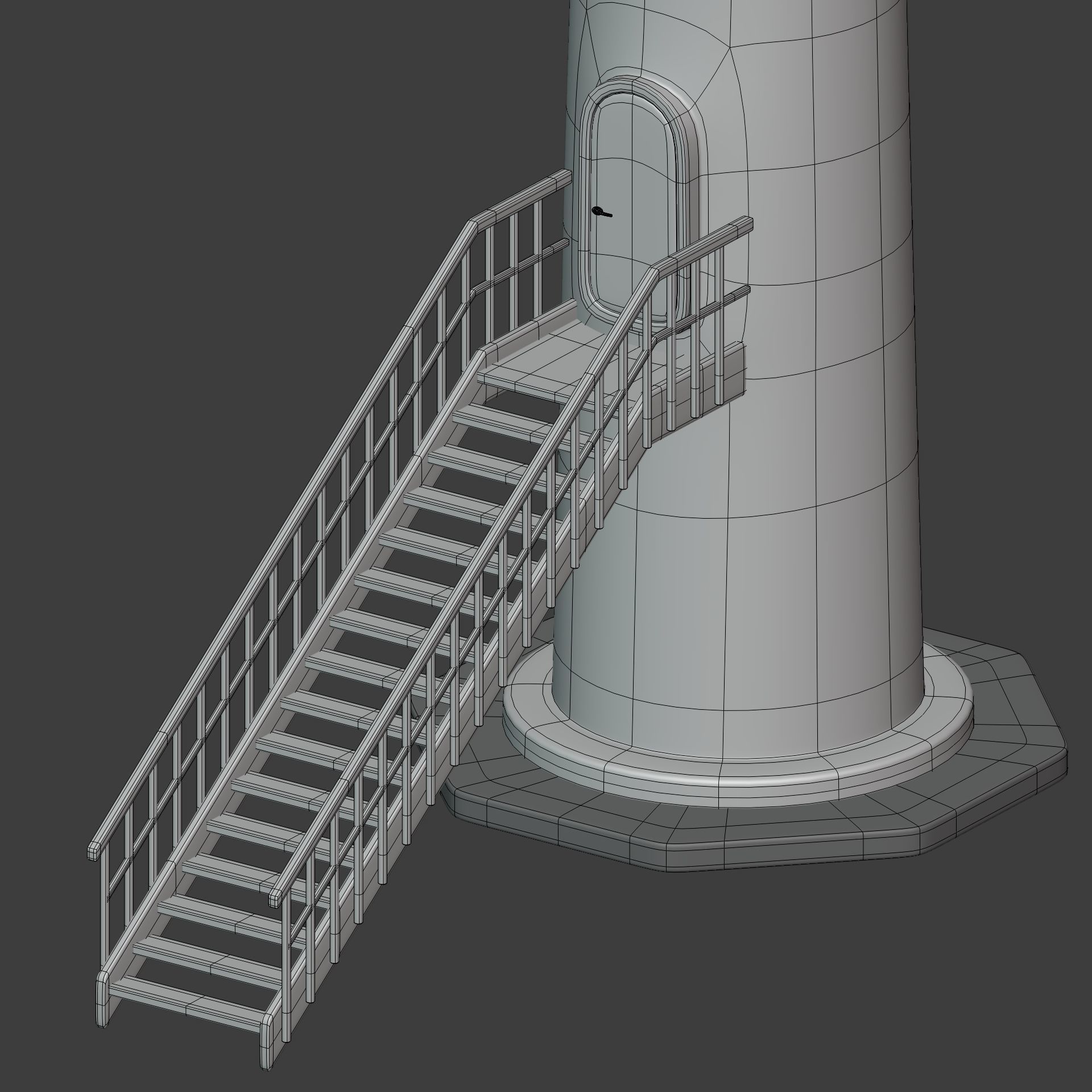 Generic Wind Turbine Low-poly 3D model_20