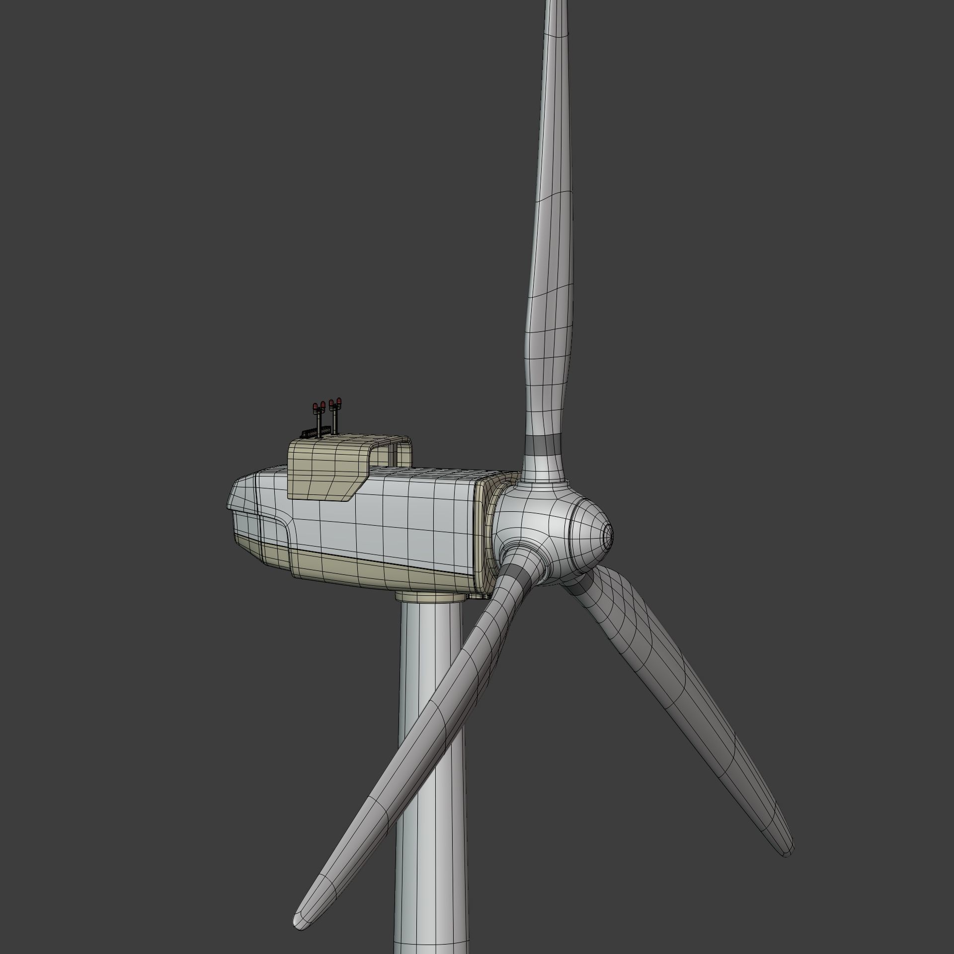 Generic Wind Turbine Low-poly 3D model_10