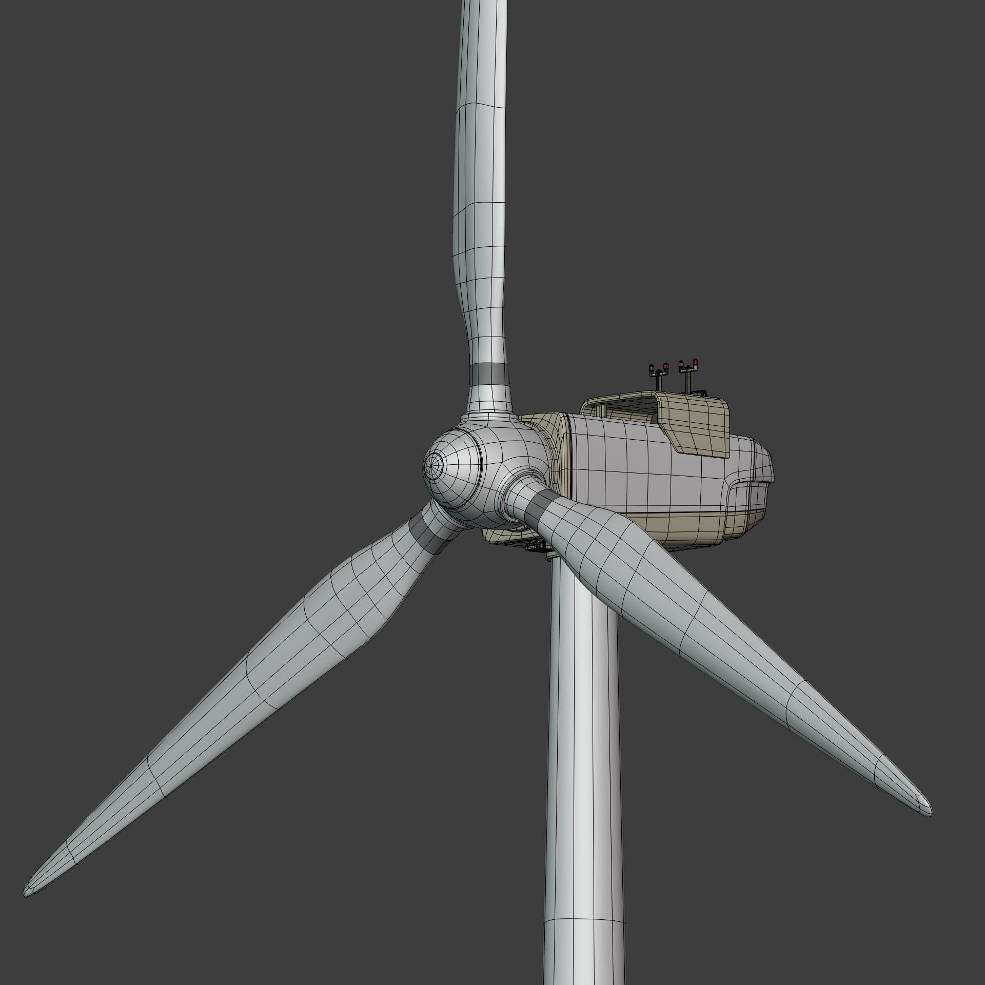 Generic Wind Turbine Low-poly 3D model_4