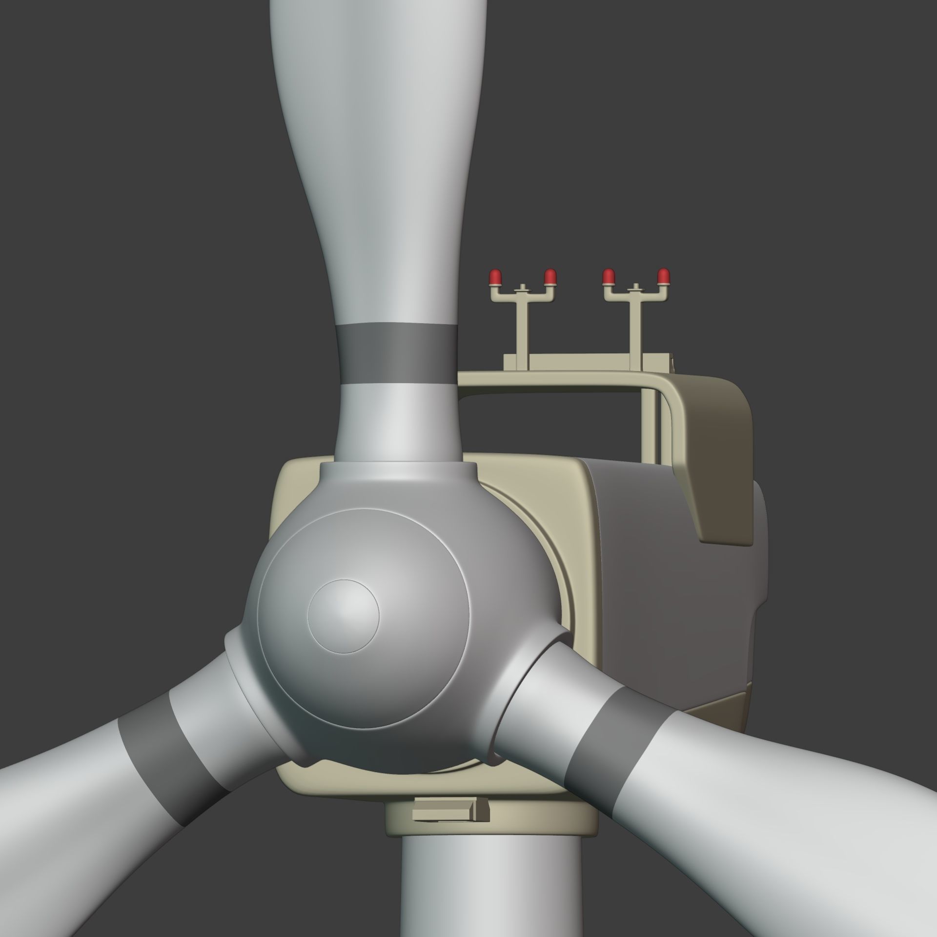 Generic Wind Turbine Low-poly 3D model_11