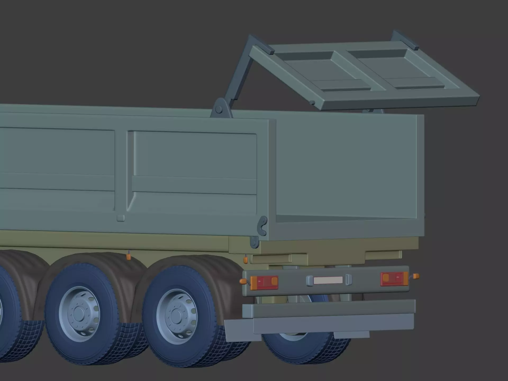 Generic Tipping Trailer - Transfer Dump - Heavy Transport Truck 3D model_12