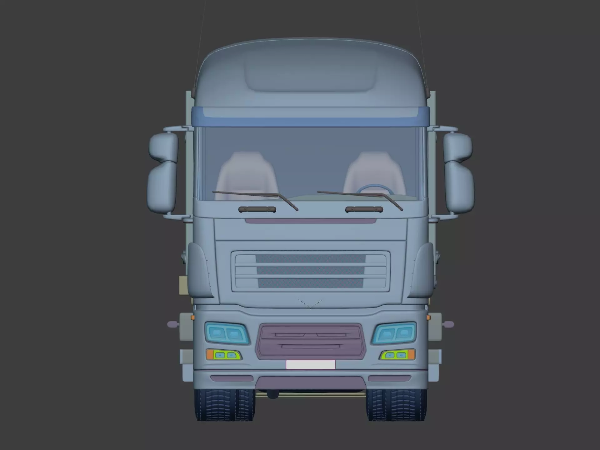 Generic Tipping Trailer - Transfer Dump - Heavy Transport Truck 3D model_6