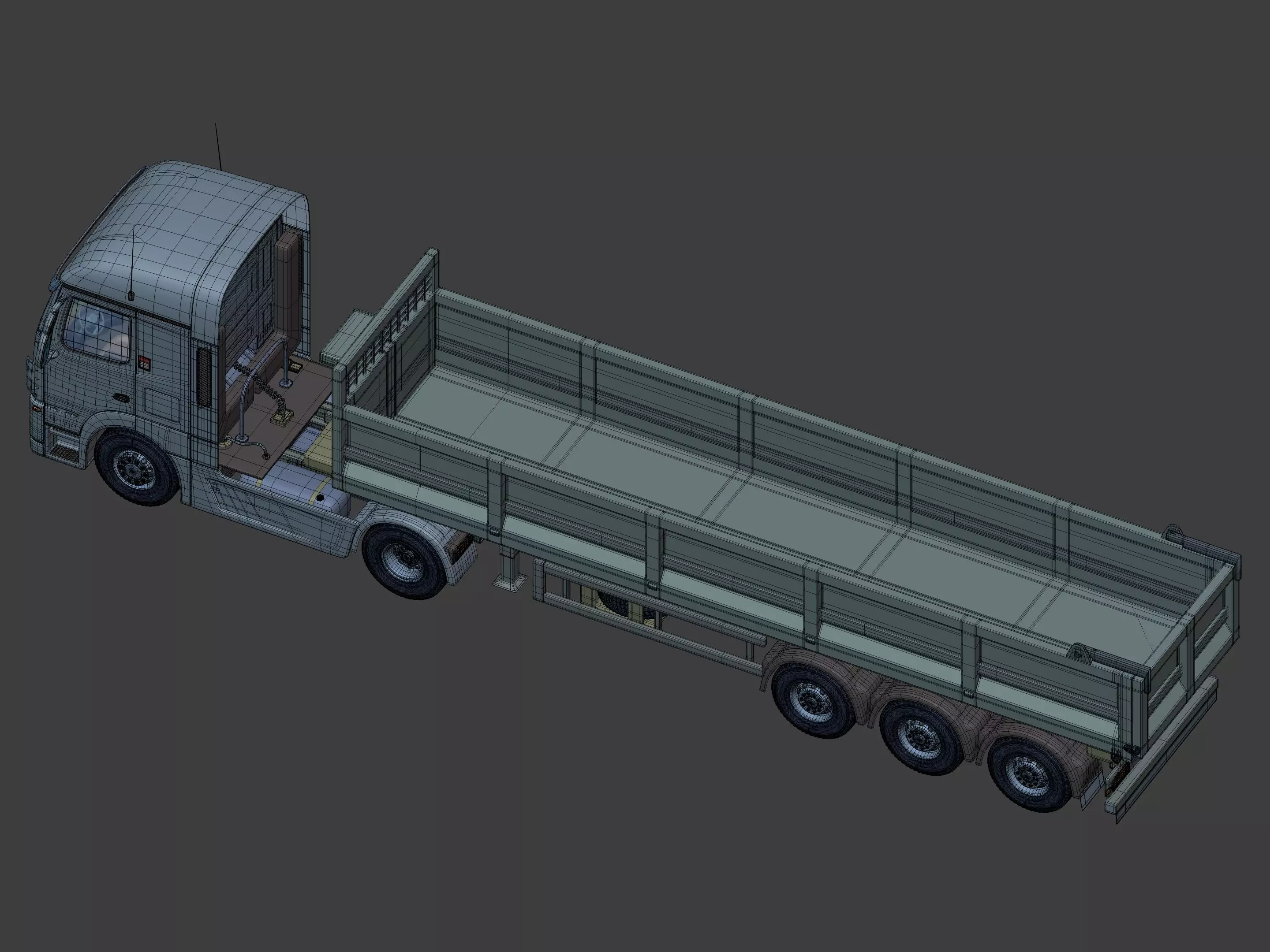 Generic Tipping Trailer - Transfer Dump - Heavy Transport Truck 3D model_19