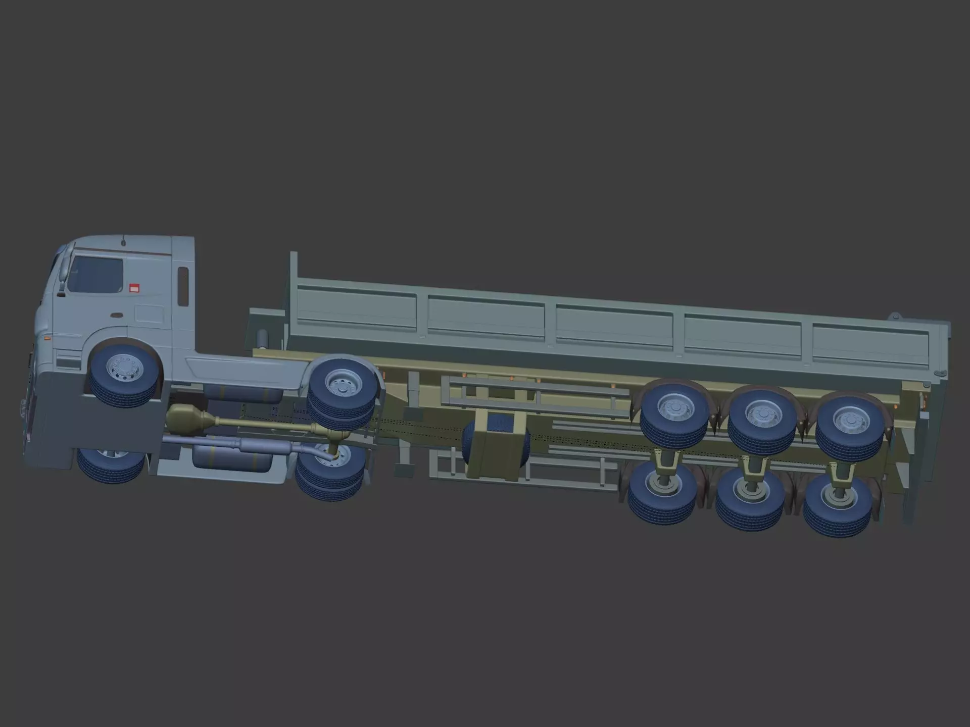 Generic Tipping Trailer - Transfer Dump - Heavy Transport Truck 3D model_20