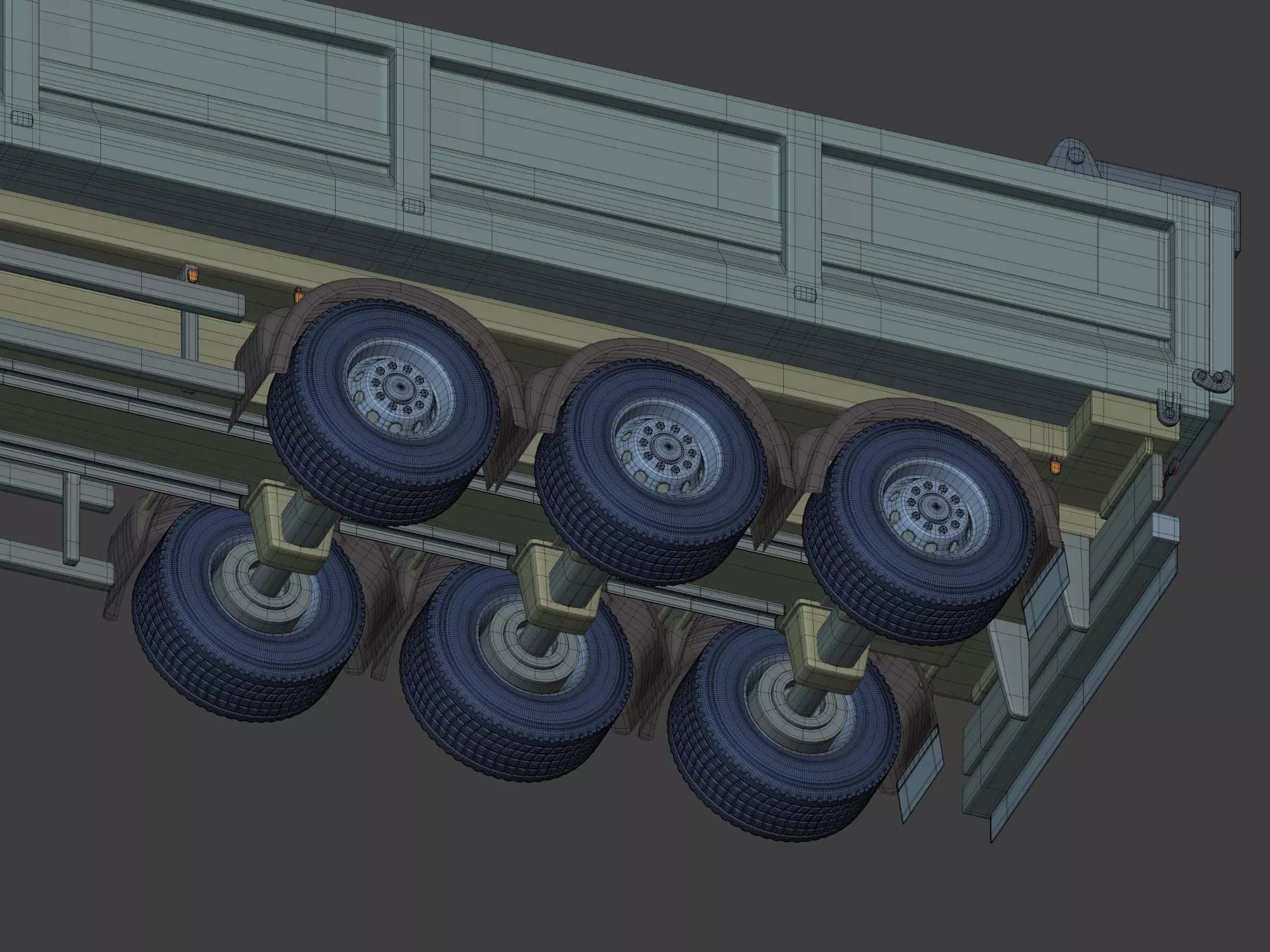 Generic Tipping Trailer - Transfer Dump - Heavy Transport Truck 3D model_22