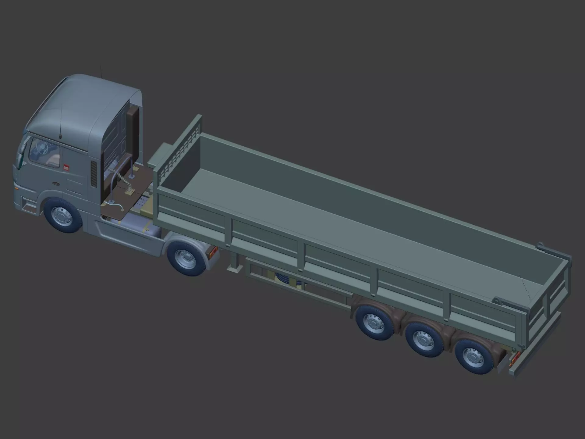 Generic Tipping Trailer - Transfer Dump - Heavy Transport Truck 3D model_18