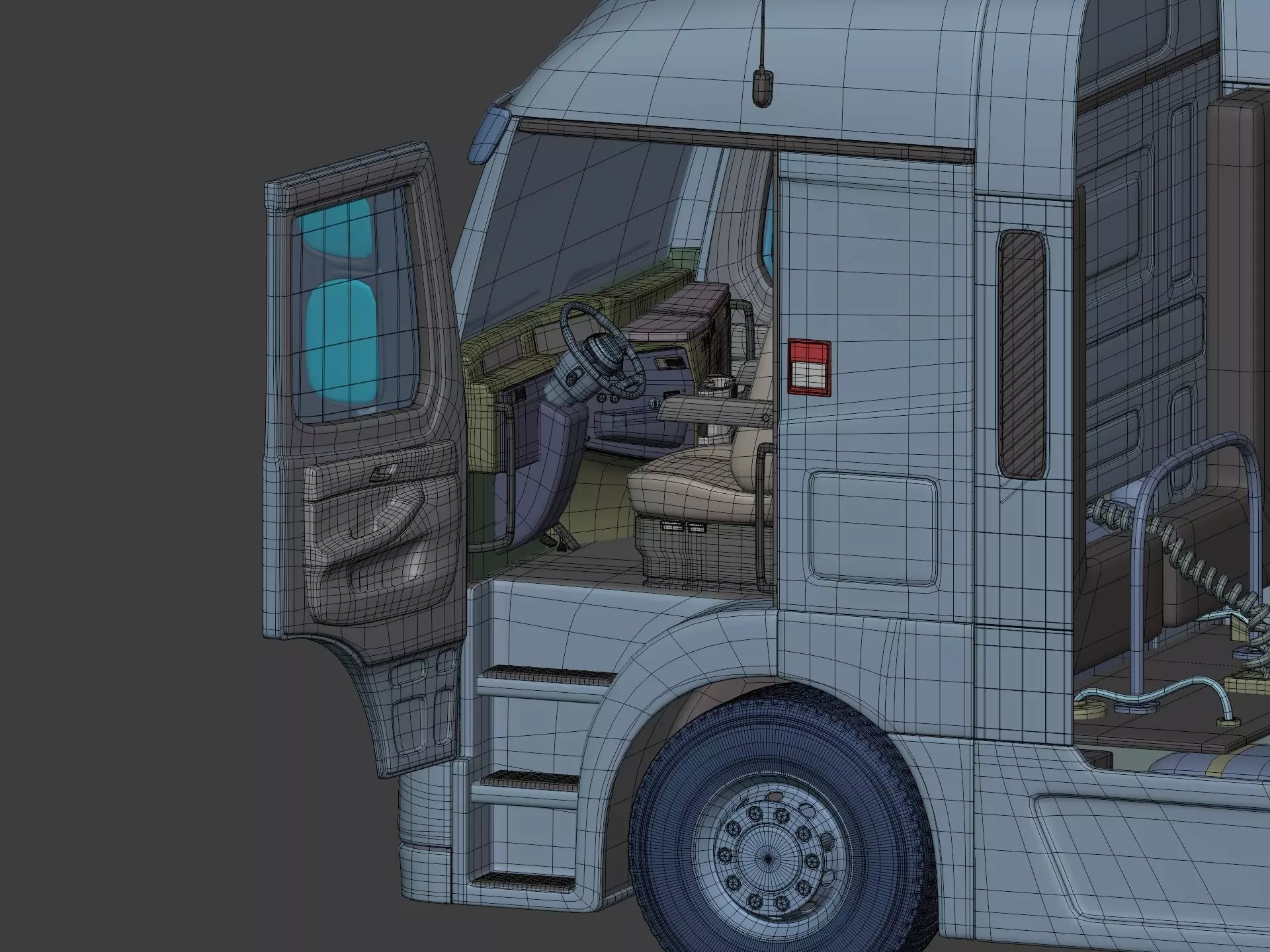 Generic Tipping Trailer - Transfer Dump - Heavy Transport Truck 3D model_8