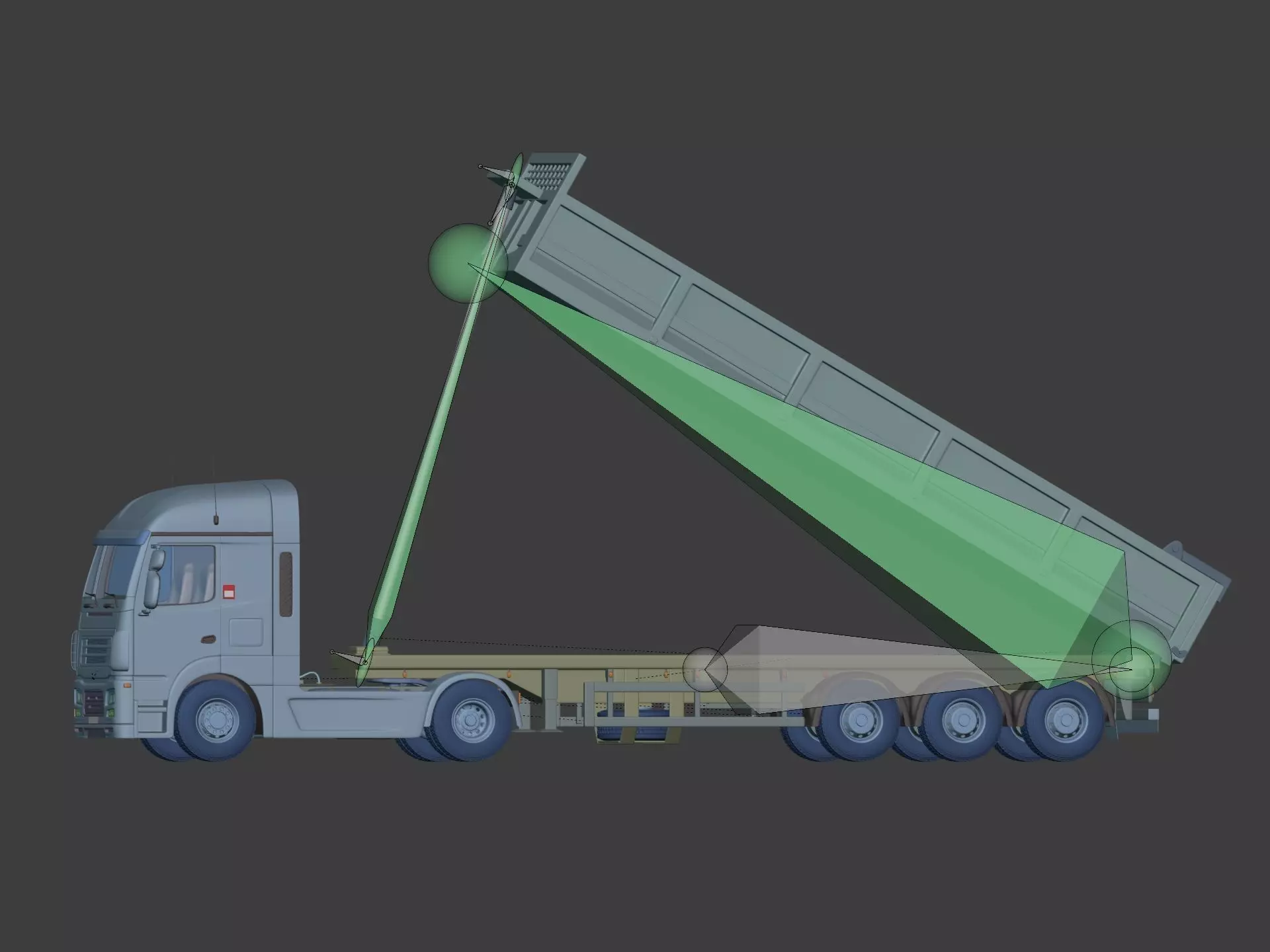 Generic Tipping Trailer - Transfer Dump - Heavy Transport Truck 3D model_4