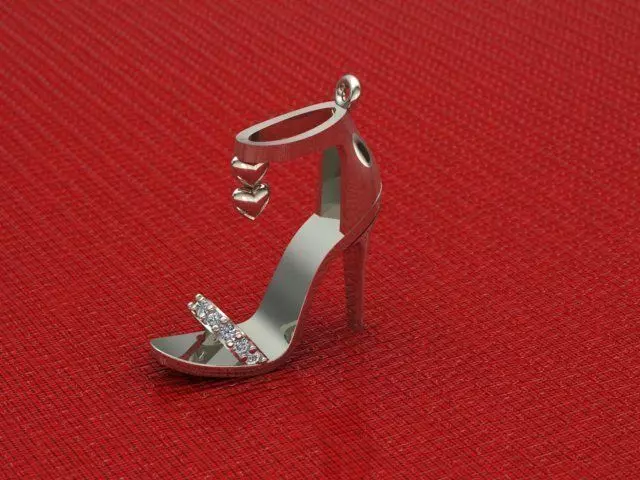 Lady Shoes Neclace 3D print model_0