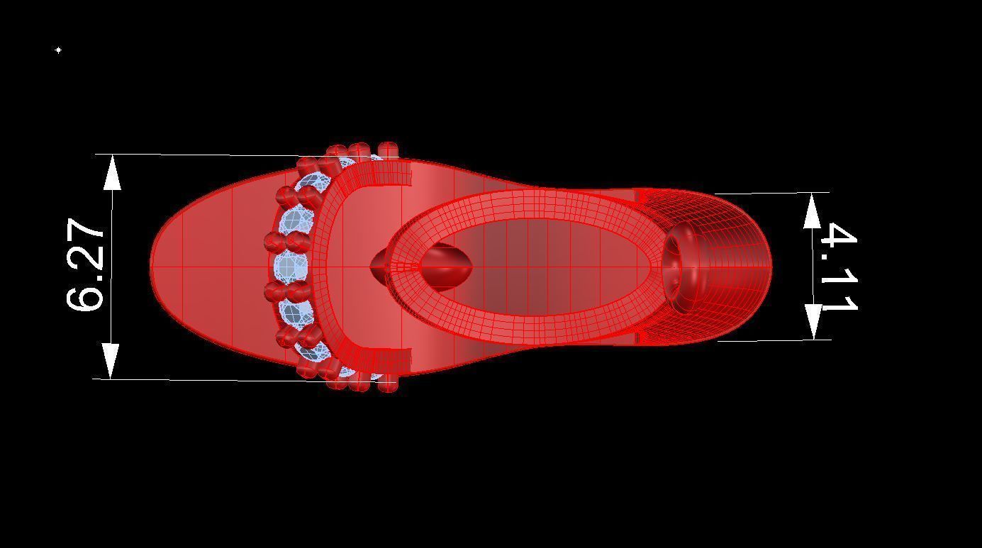 Lady Shoes Neclace 3D print model_3