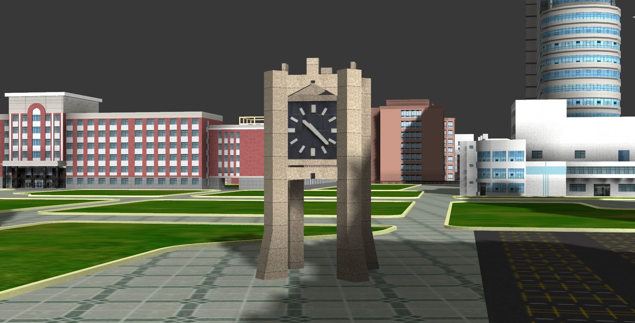 Real city  Low-poly 3D model_16
