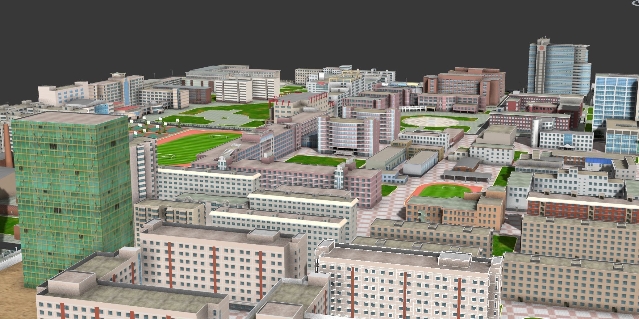 Real city  Low-poly 3D model_8