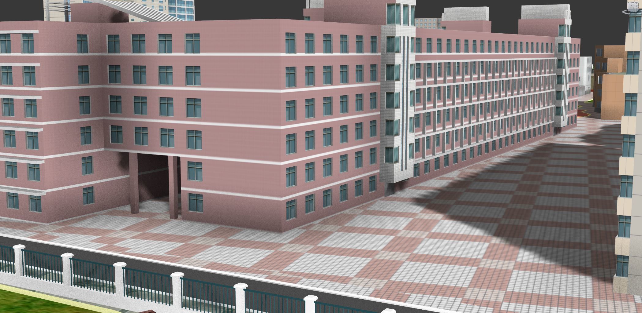Real city  Low-poly 3D model_11
