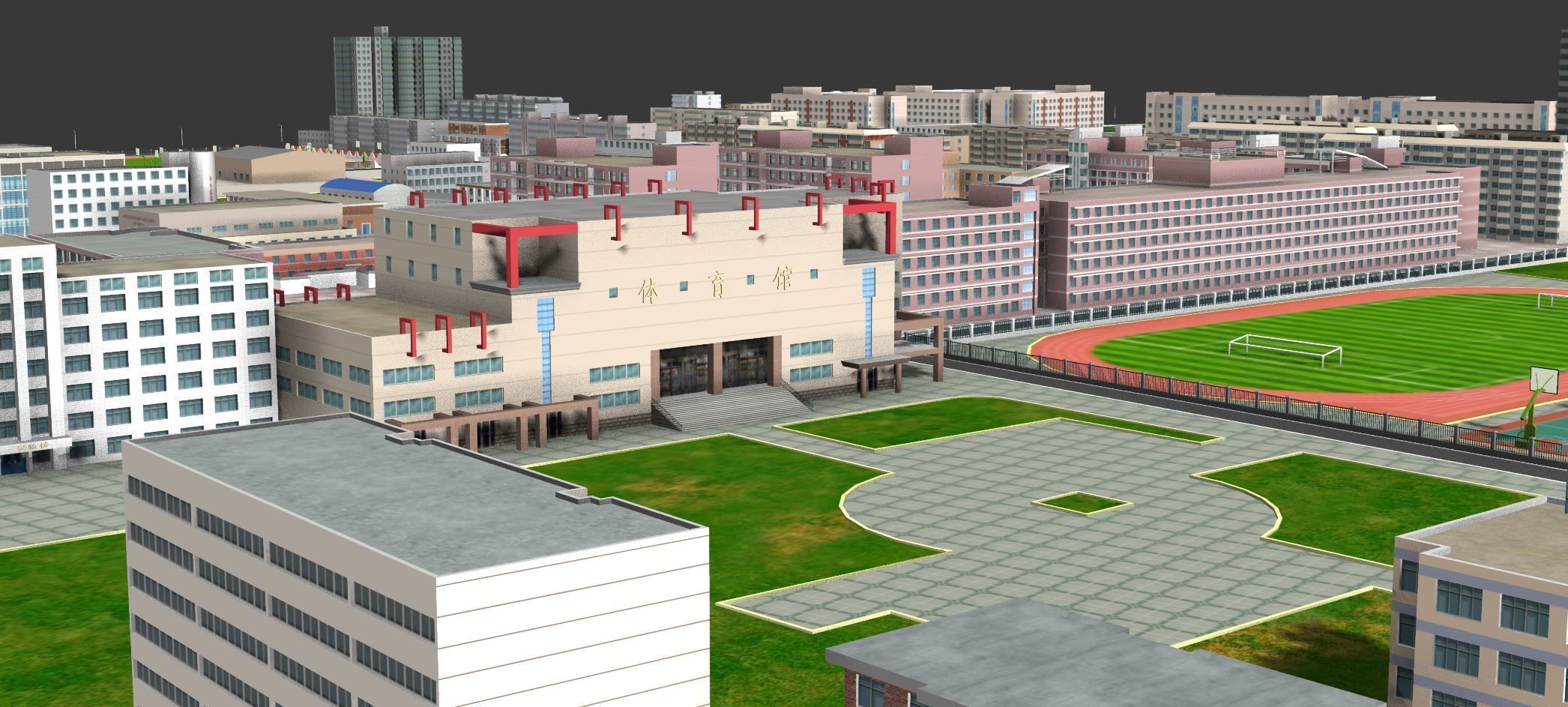 Real city  Low-poly 3D model_10