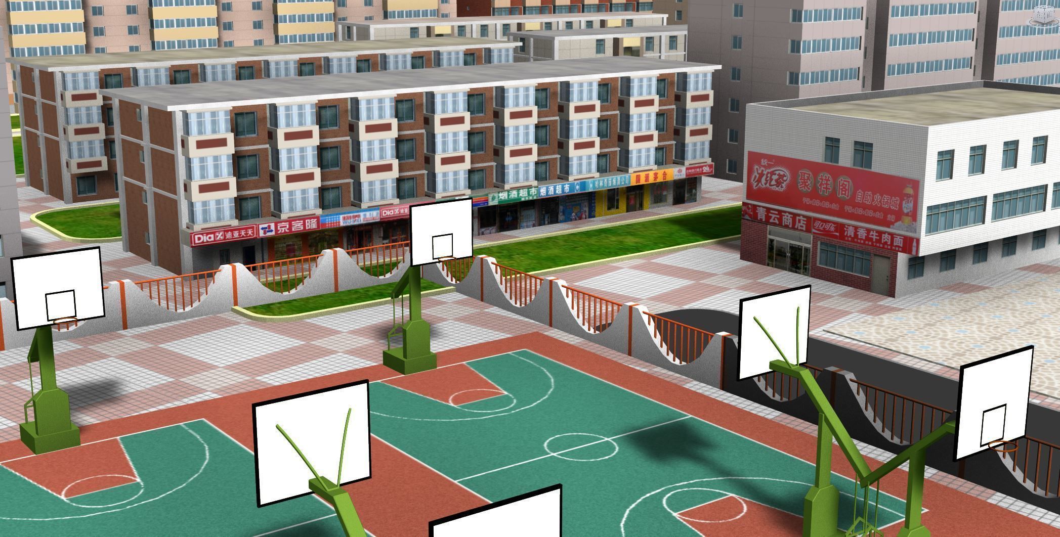 Real city  Low-poly 3D model_19