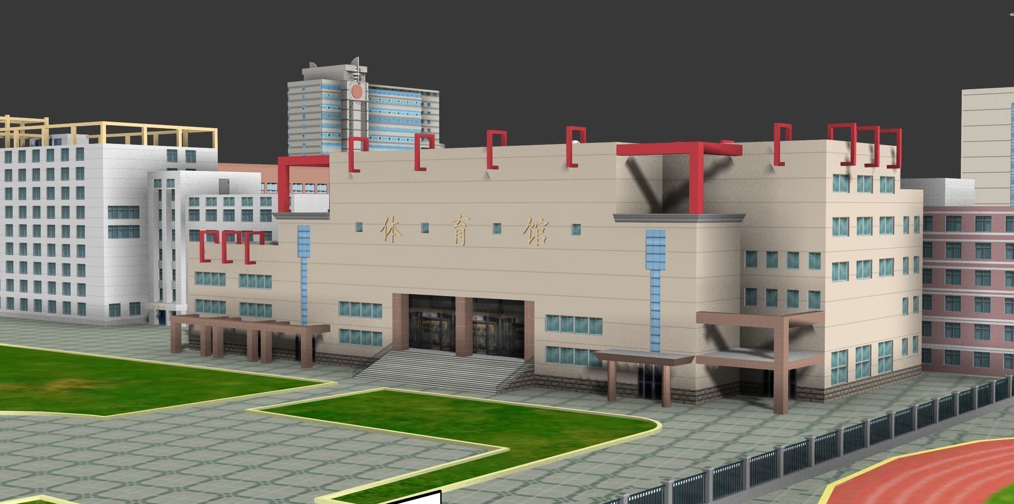 Real city  Low-poly 3D model_13