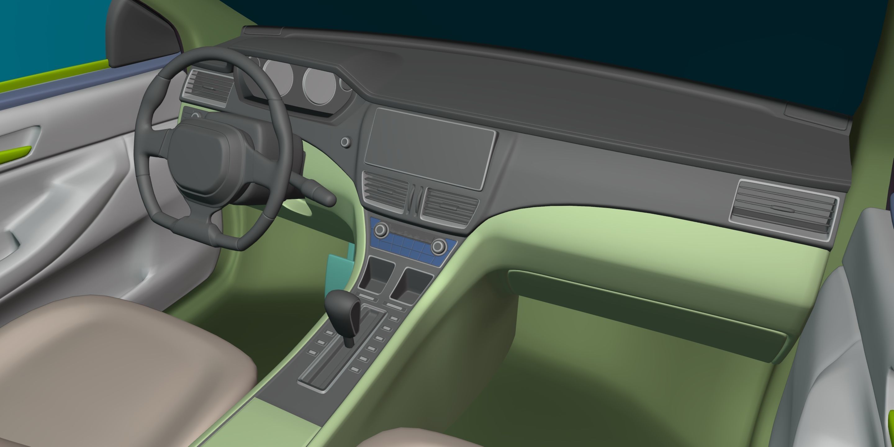 Generic Large Modern SUV Car -- Crossover -- Off-Road -- 4x4 3D model_14