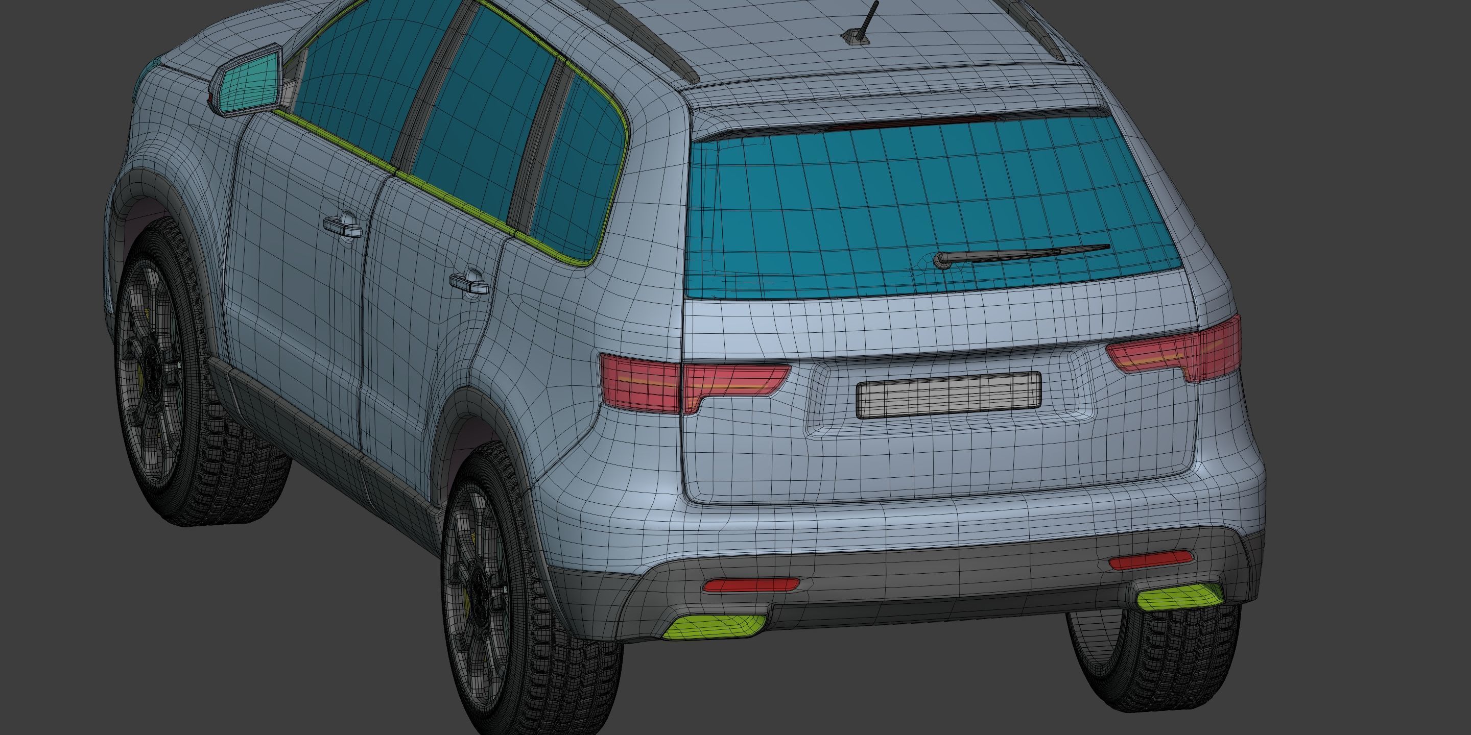 Generic Large Modern SUV Car -- Crossover -- Off-Road -- 4x4 3D model_26