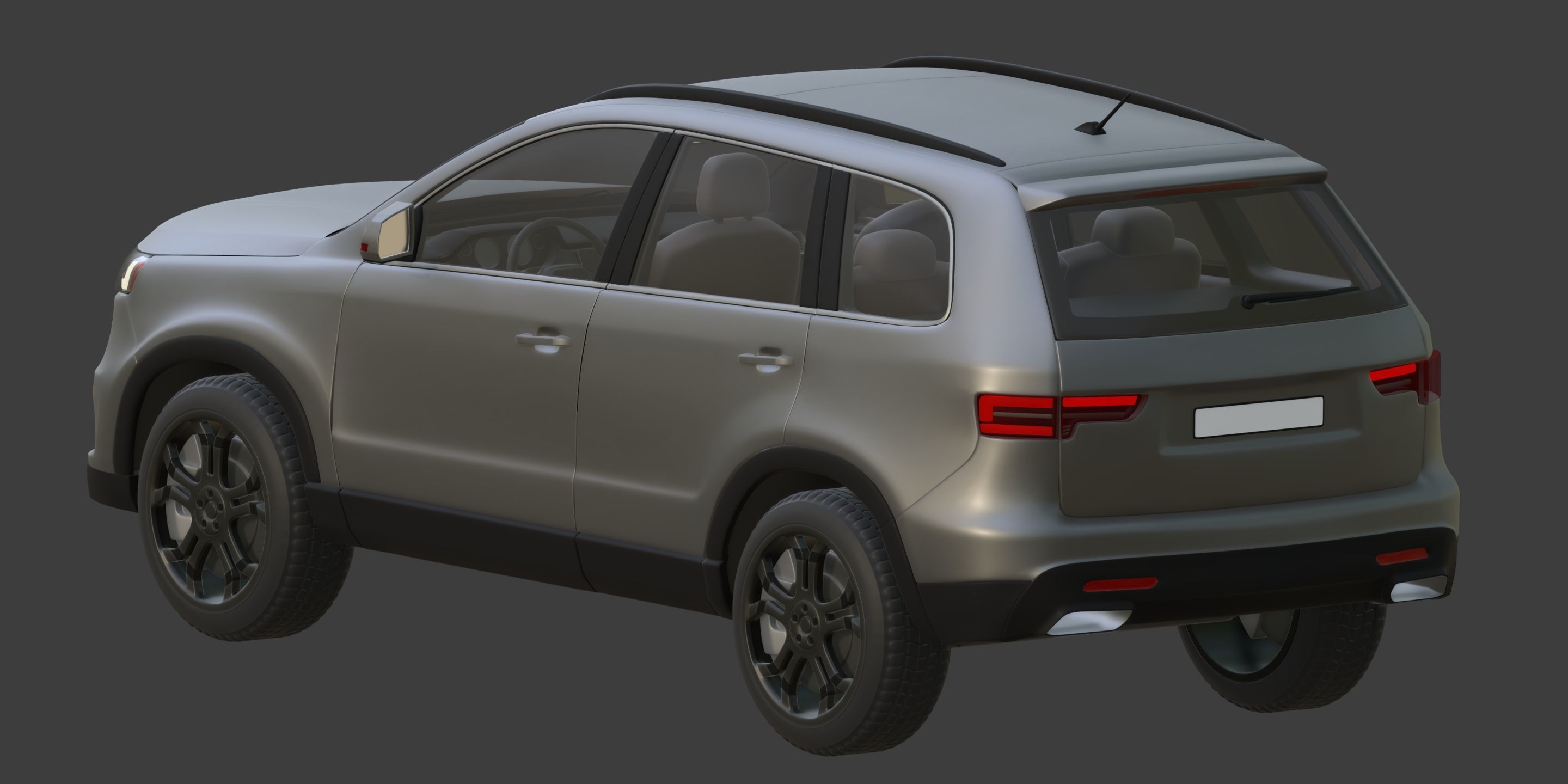 Generic Large Modern SUV Car -- Crossover -- Off-Road -- 4x4 3D model_11