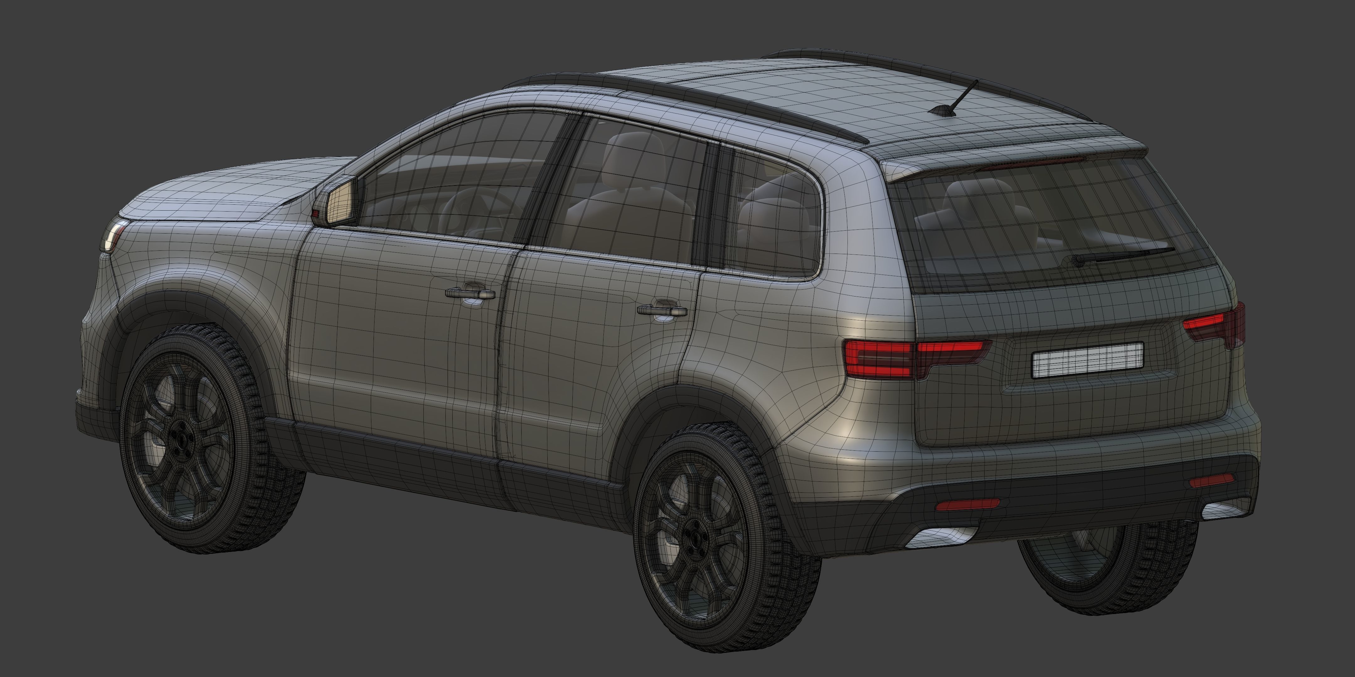 Generic Large Modern SUV Car -- Crossover -- Off-Road -- 4x4 3D model_12