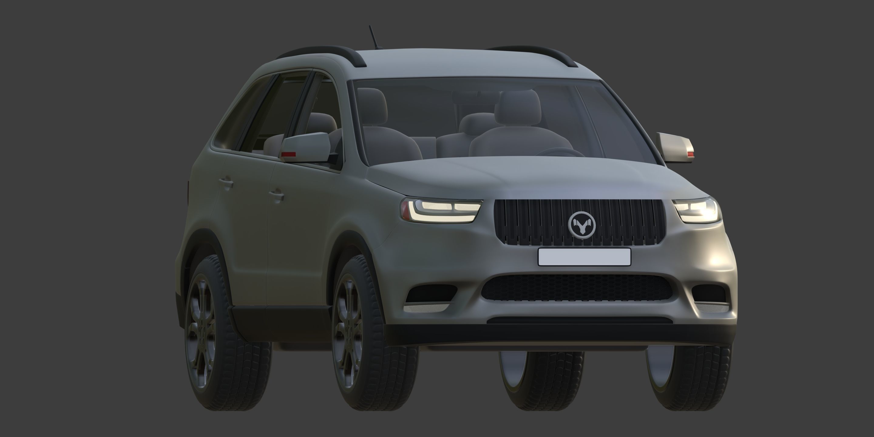 Generic Large Modern SUV Car -- Crossover -- Off-Road -- 4x4 3D model_8