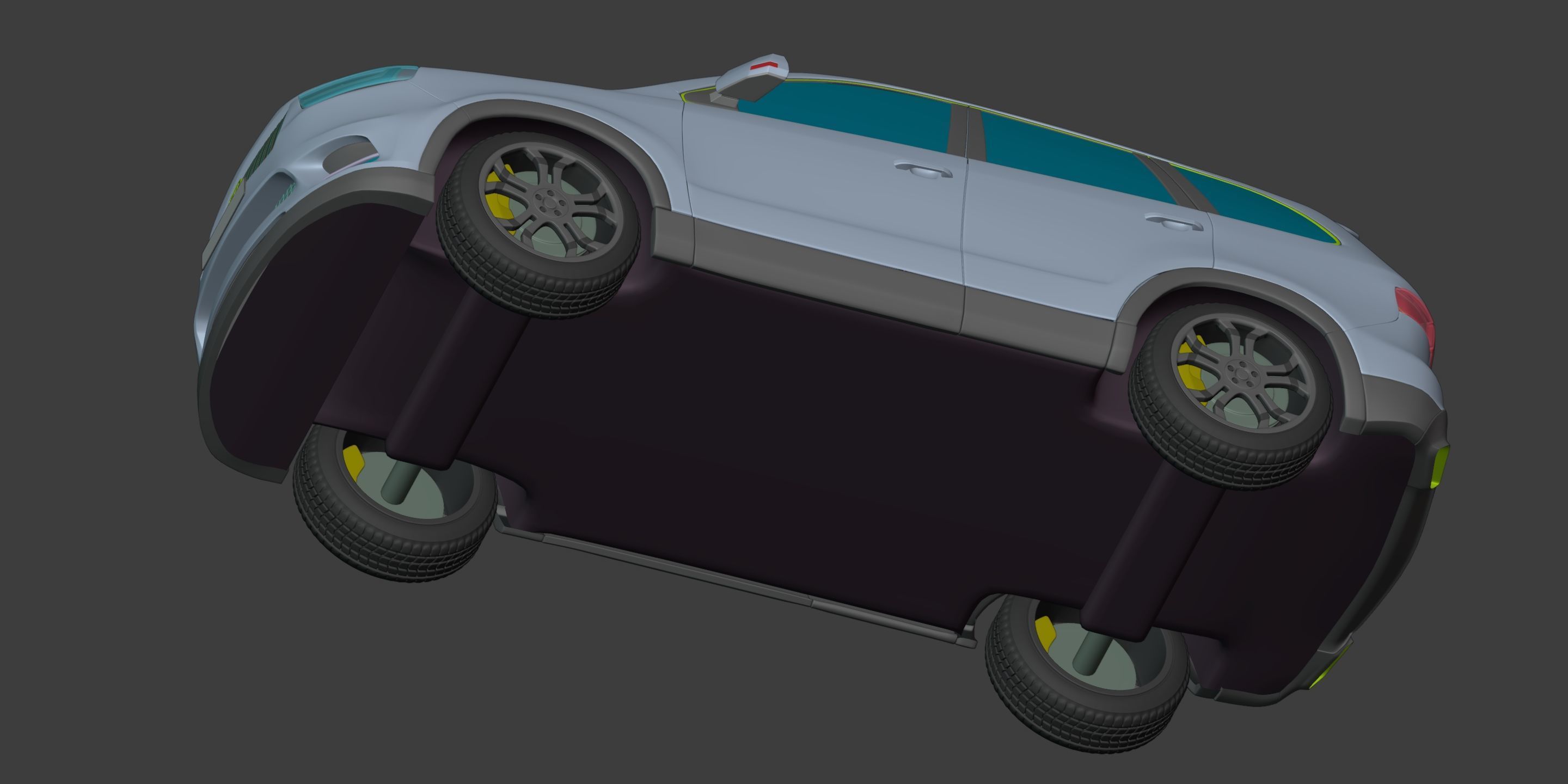 Generic Large Modern SUV Car -- Crossover -- Off-Road -- 4x4 3D model_16