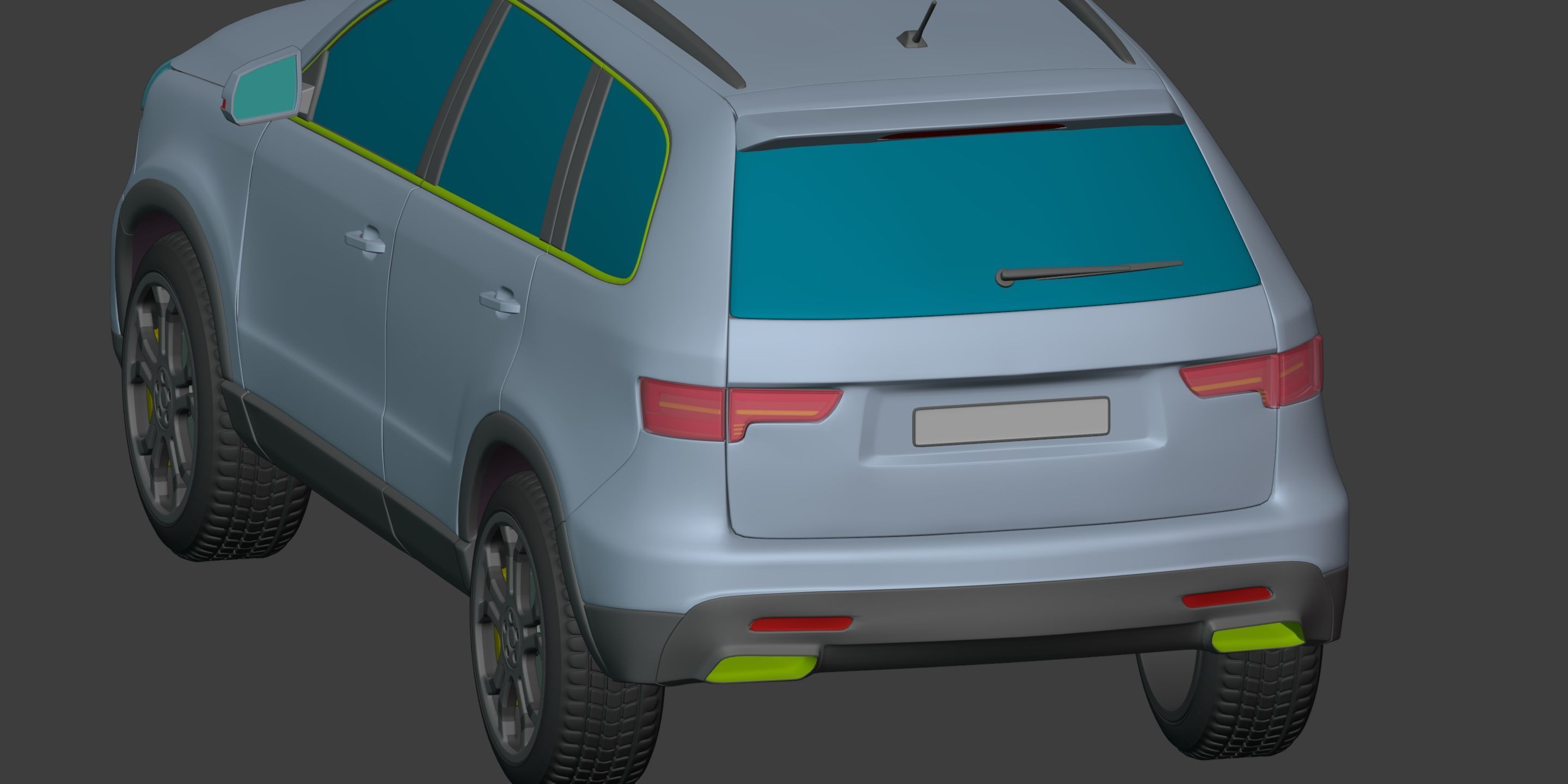 Generic Large Modern SUV Car -- Crossover -- Off-Road -- 4x4 3D model_25