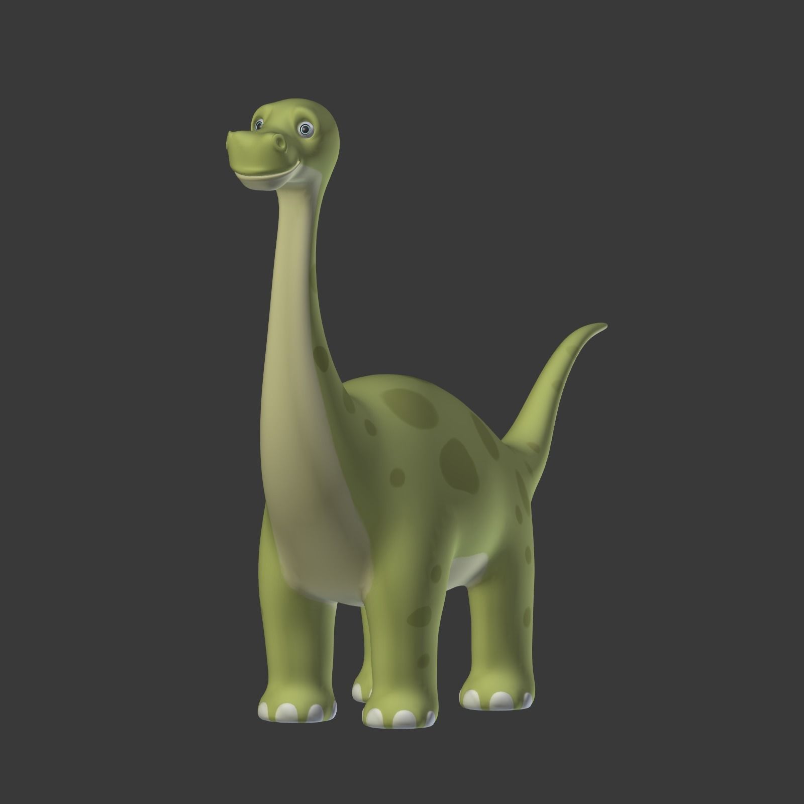 Cartoon Dinosaur Low-poly 3D model_7